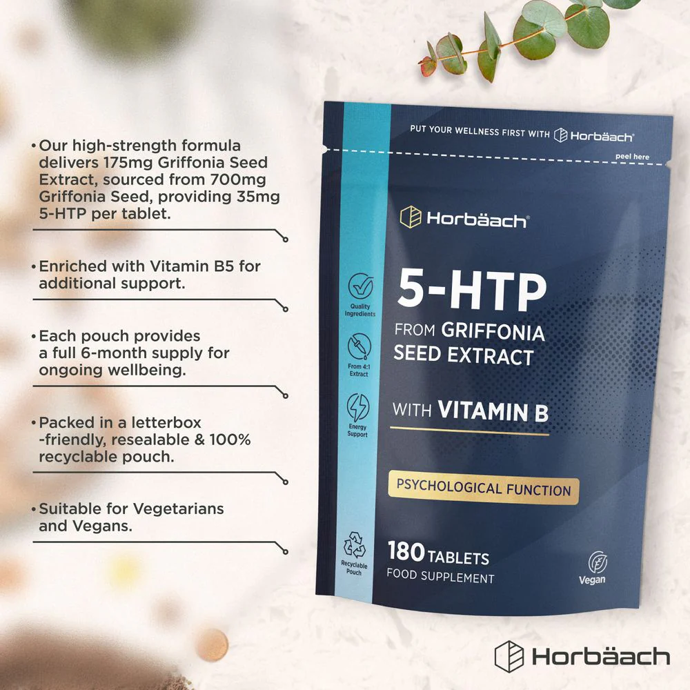 5-HTP with Vitamin B | 180 Tablets - Image 2
