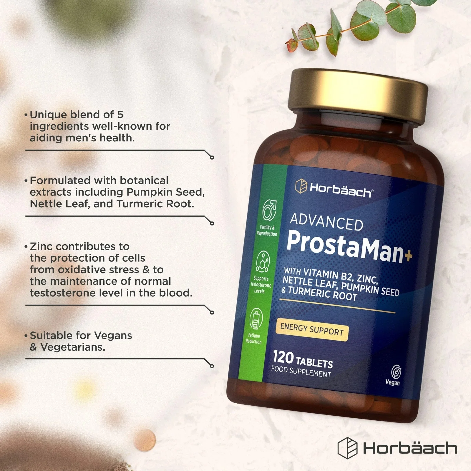 Advanced ProstaMan+ Supplement for Men | 120 Tablets - Image 2