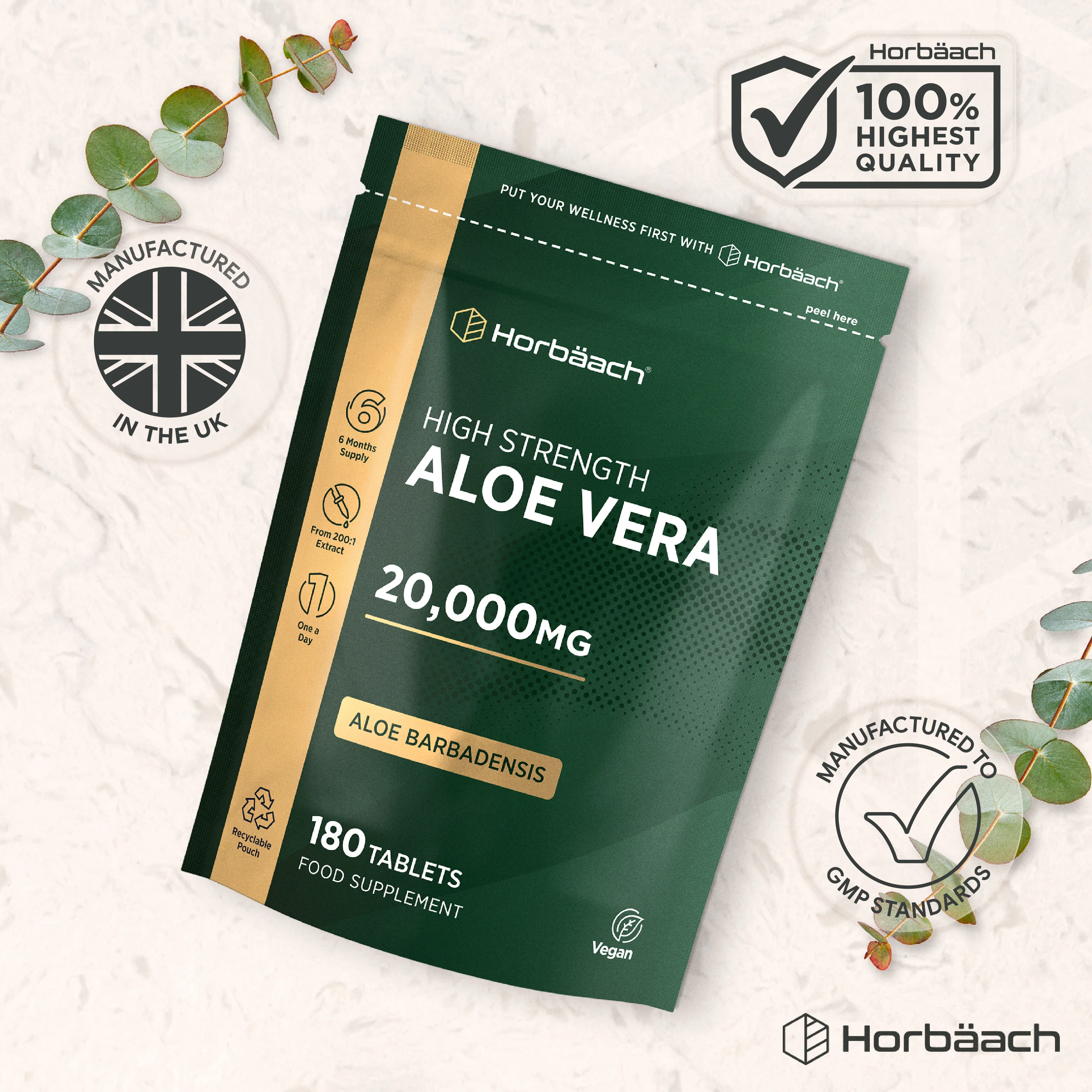 Aloe Vera 20,000 mg | 180 Tablets - Image 5