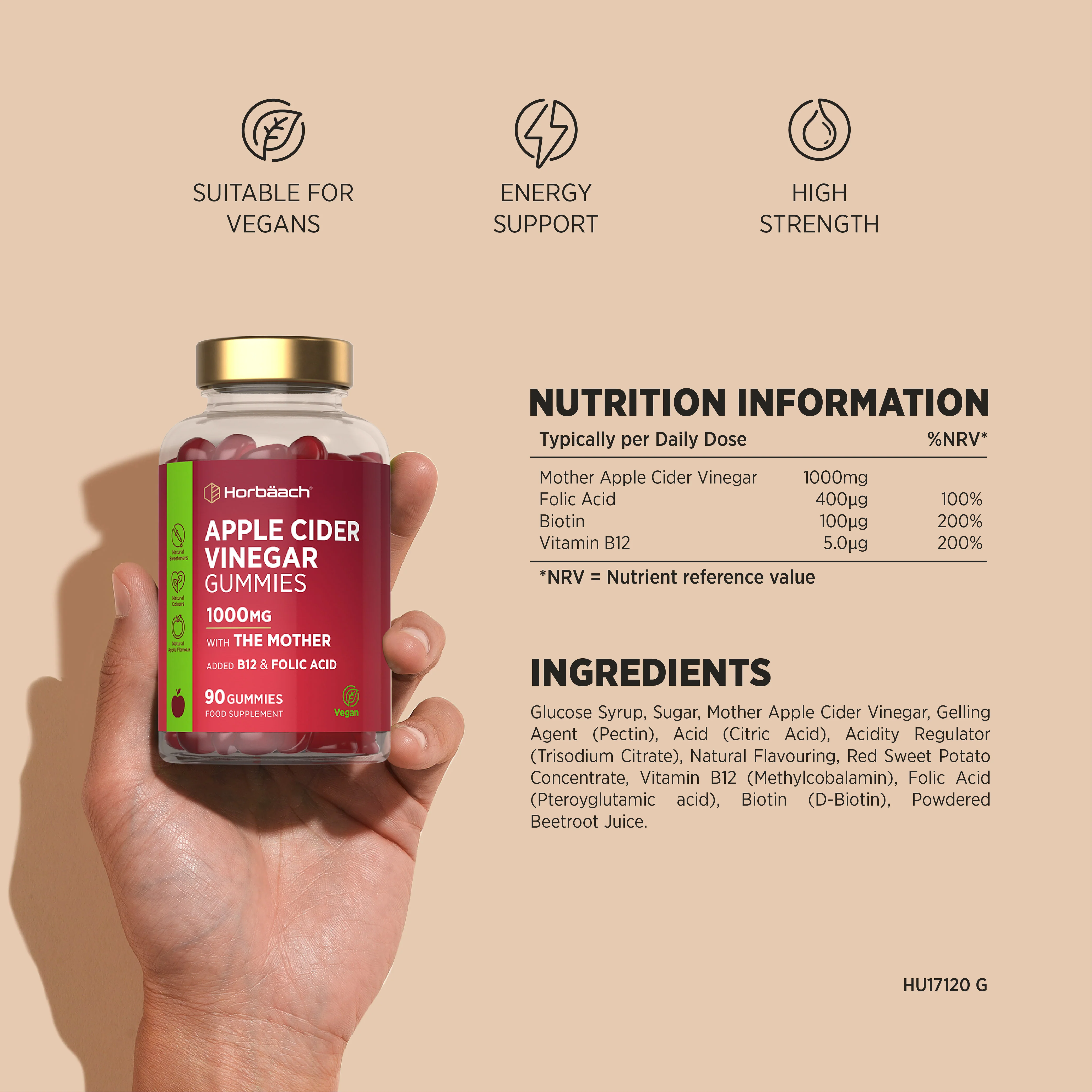 Apple Cider Vinegar with the Mother 1000 mg | 90 Gummies - Image 3