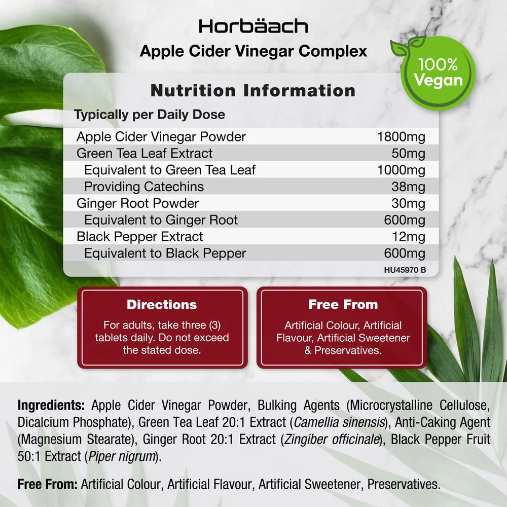 Apple Cider Vinegar Complex 4000 mg | 90 Tablets - Image 3
