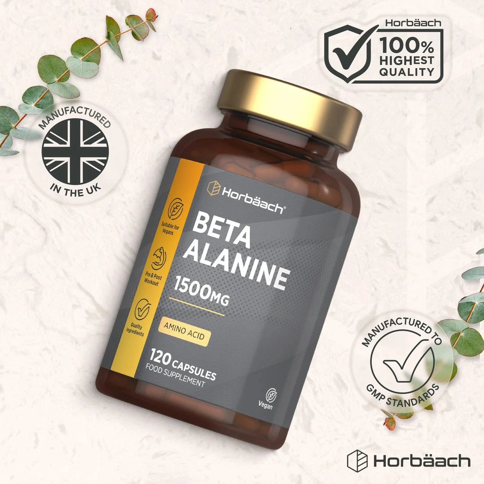 Beta Alanine 1500 mg | 120 Capsules - Image 6