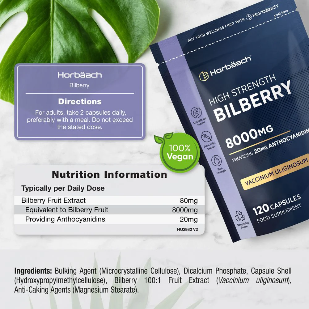 Bilberry 8000 mg | 120 Capsules - Image 3