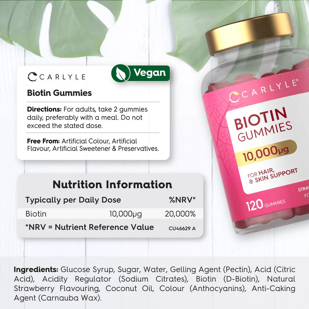 Biotin 10,000 mcg | 120 Gummies - Image 3