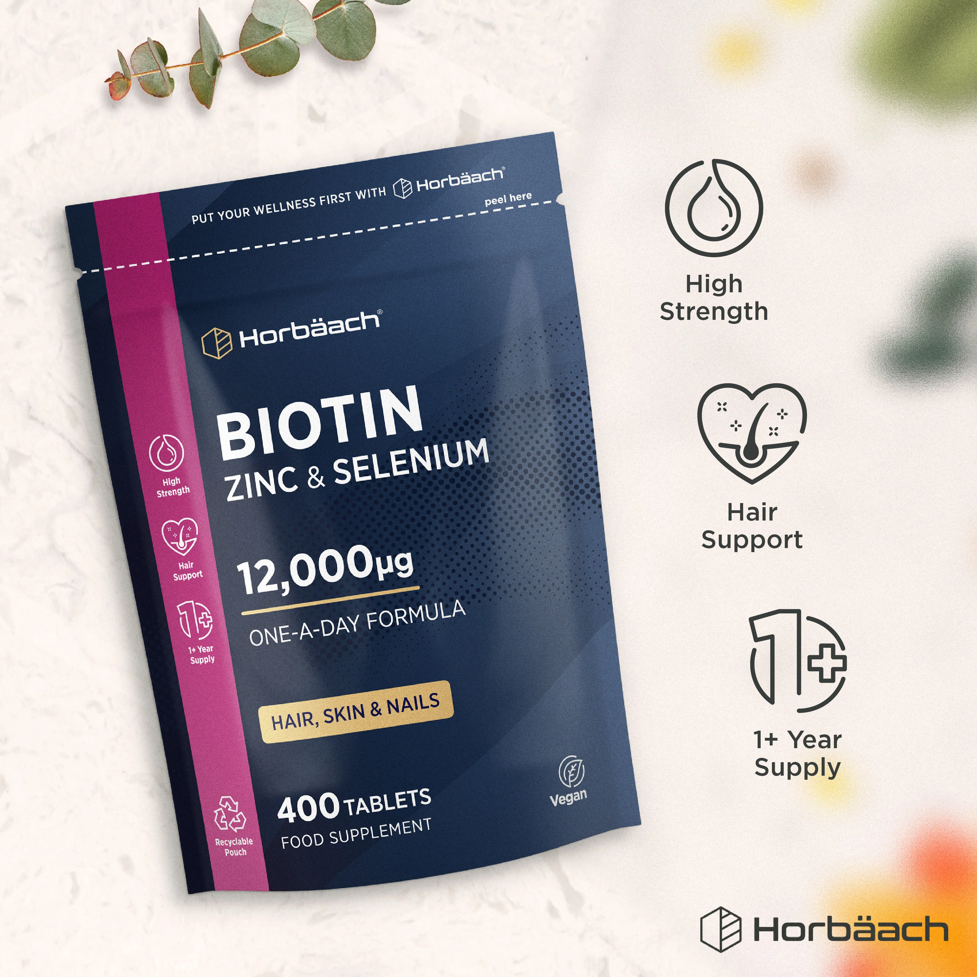 Biotin 12,000 ug | 400 Tablets - Image 4