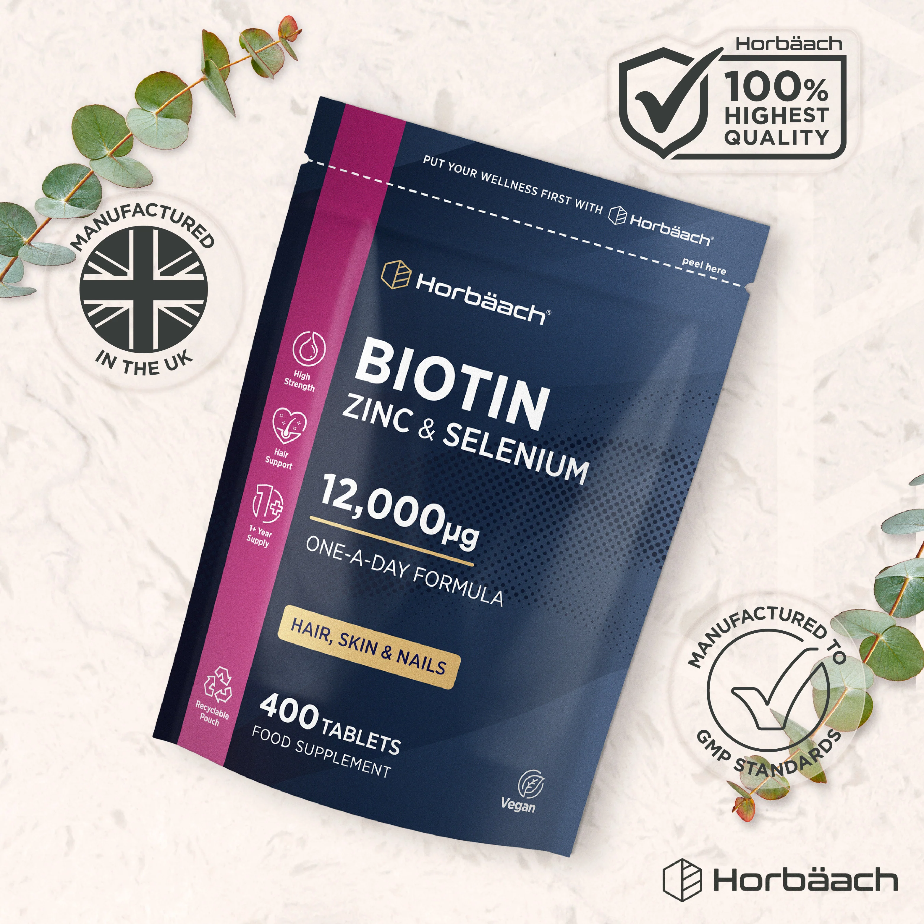 Biotin 12,000 ug | 400 Tablets - Image 5