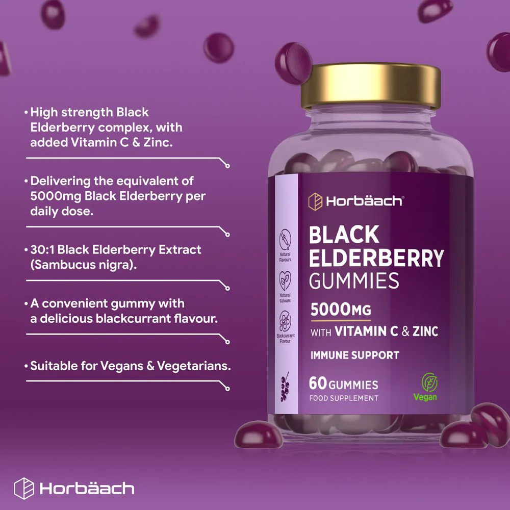 Black Elderberry 5000 mg | 60 Gummies - Image 2
