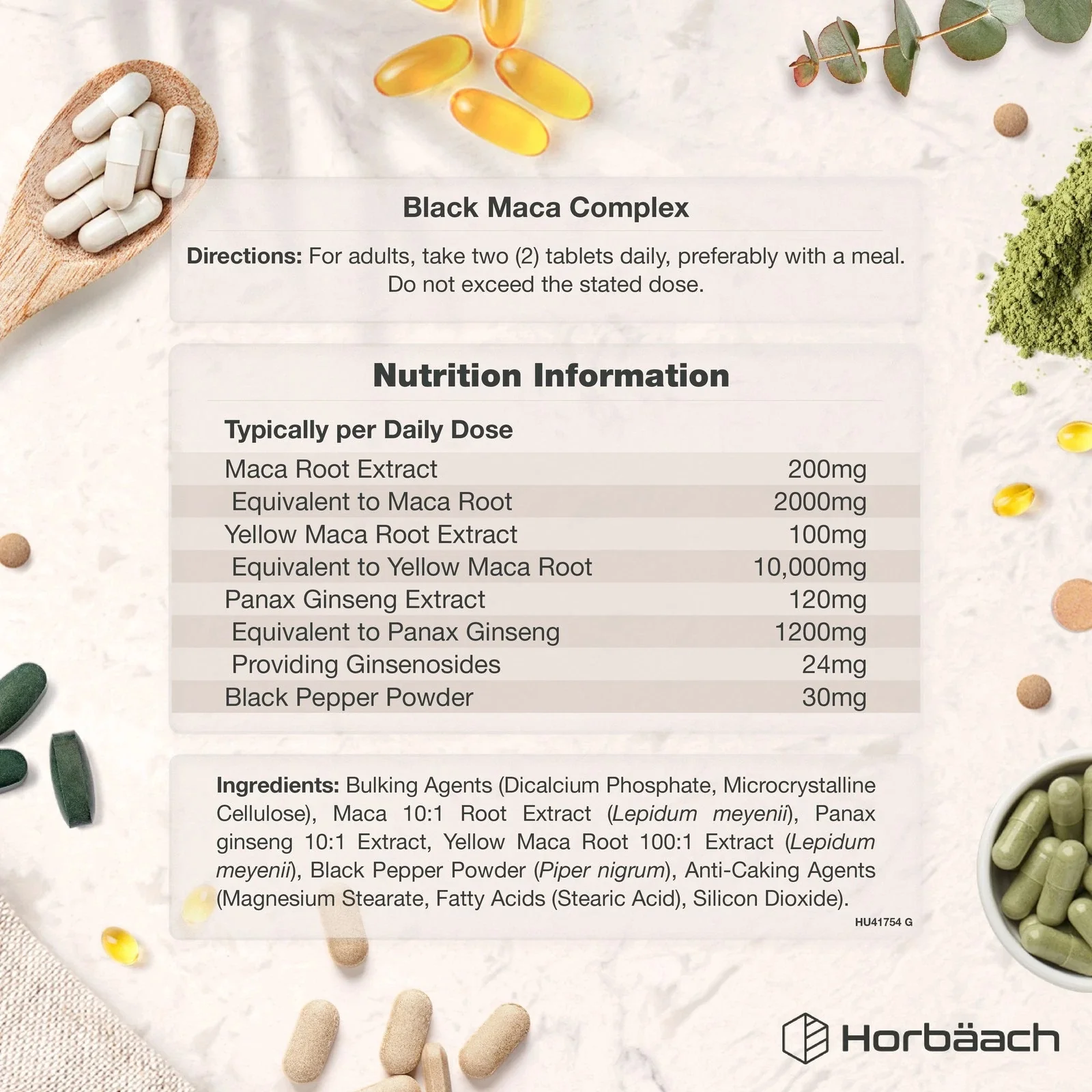 Black Maca Root Complex 12,000 mg | 180 Tablets - Image 3