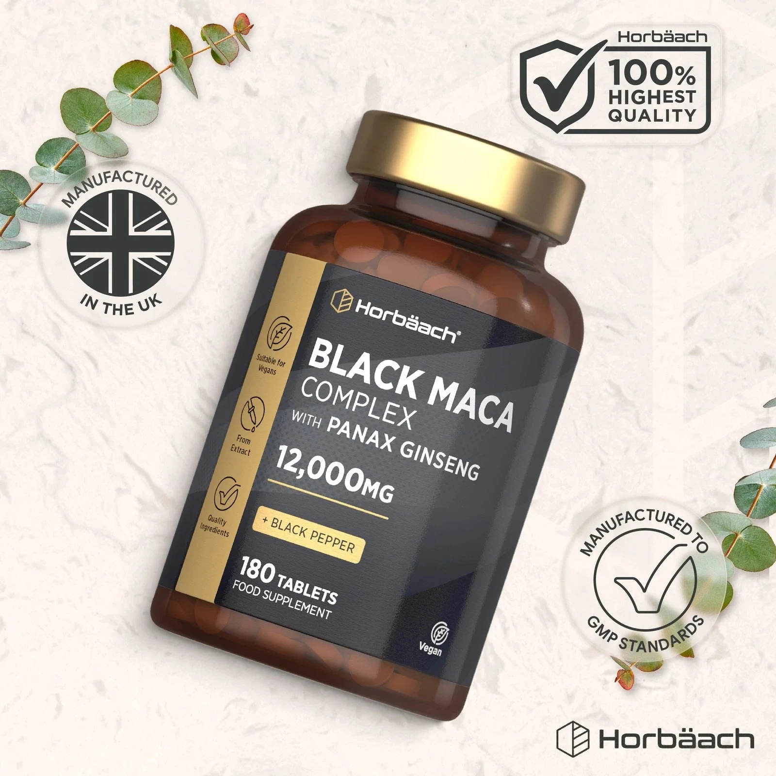 Black Maca Root Complex 12,000 mg | 180 Tablets - Image 6
