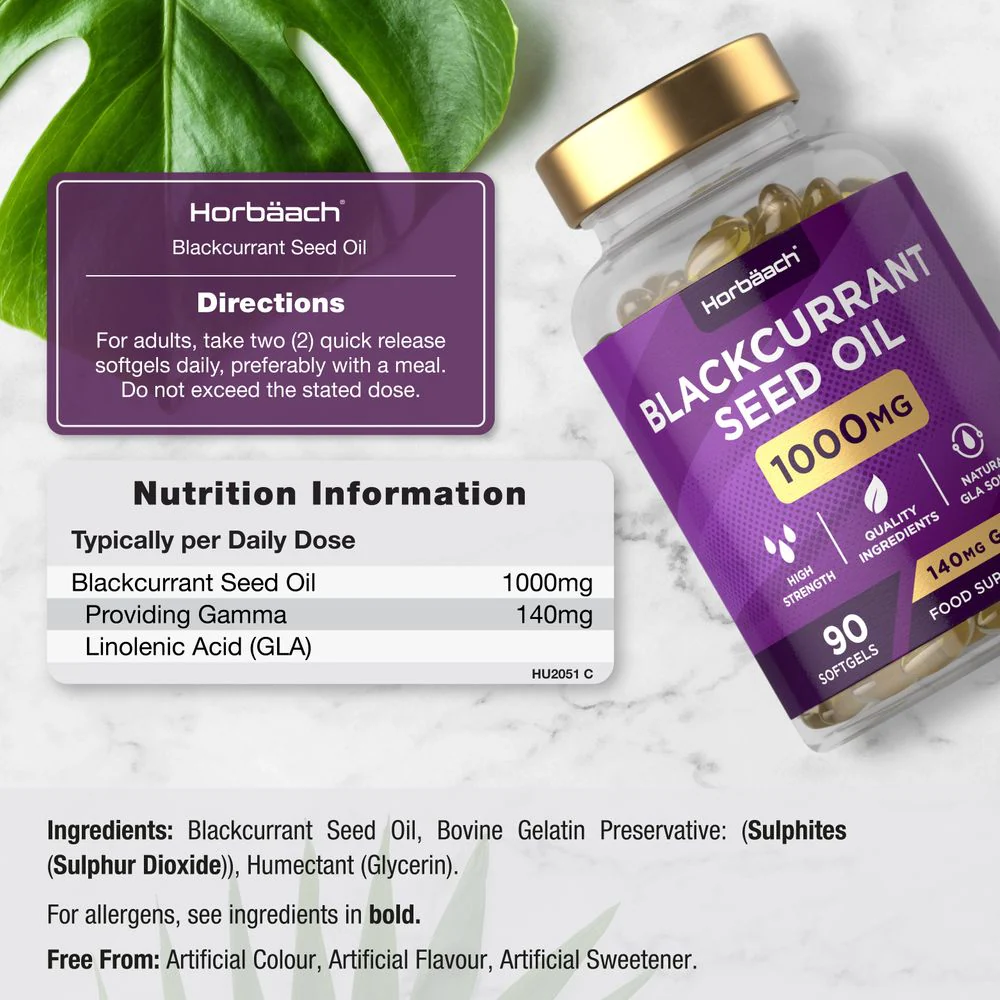 Blackcurrant Seed Oil 1000 mg | 90 Softgels - Image 3