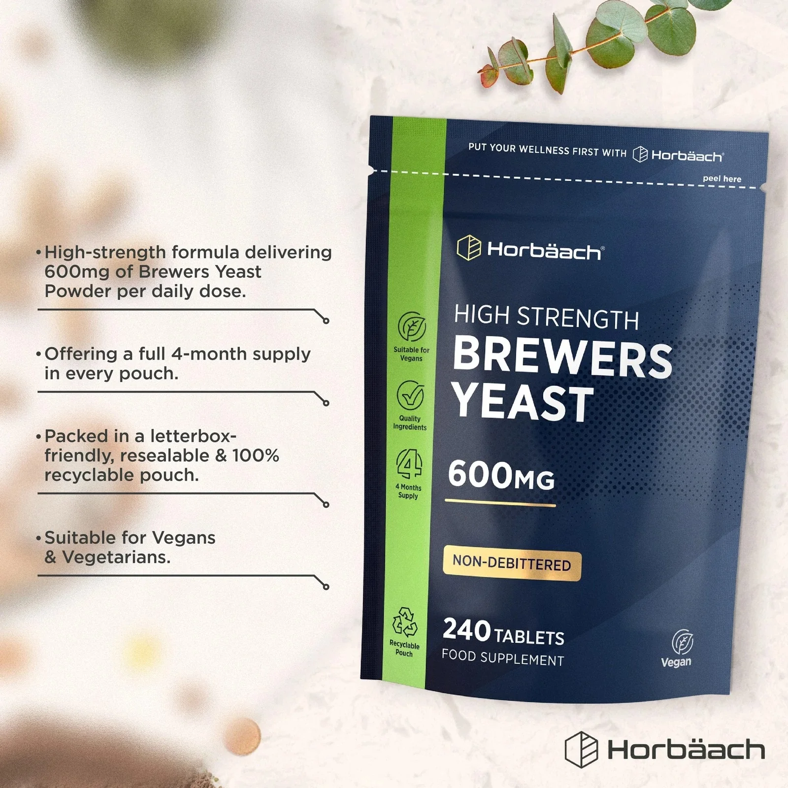 Brewers Yeast 600 mg | 240 Tablets - Image 2