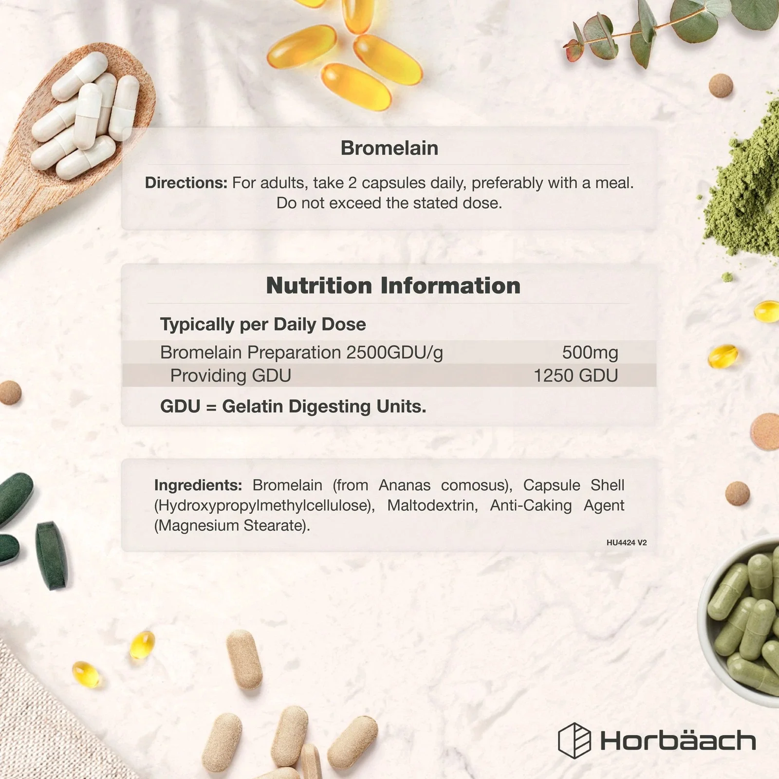 Bromelain 2500 GDU | 120 Capsules - Image 3