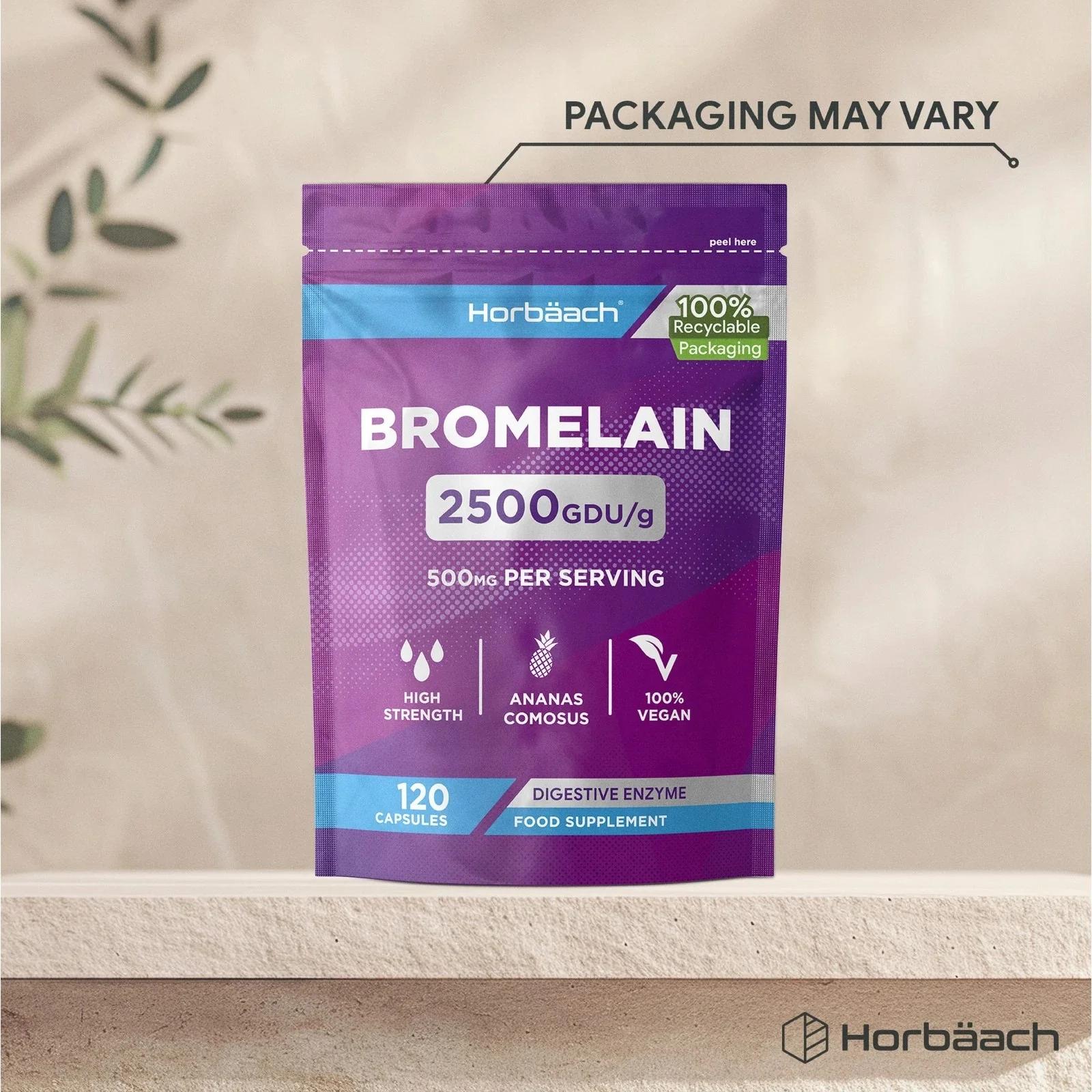 Bromelain 2500 GDU | 120 Capsules - Image 4