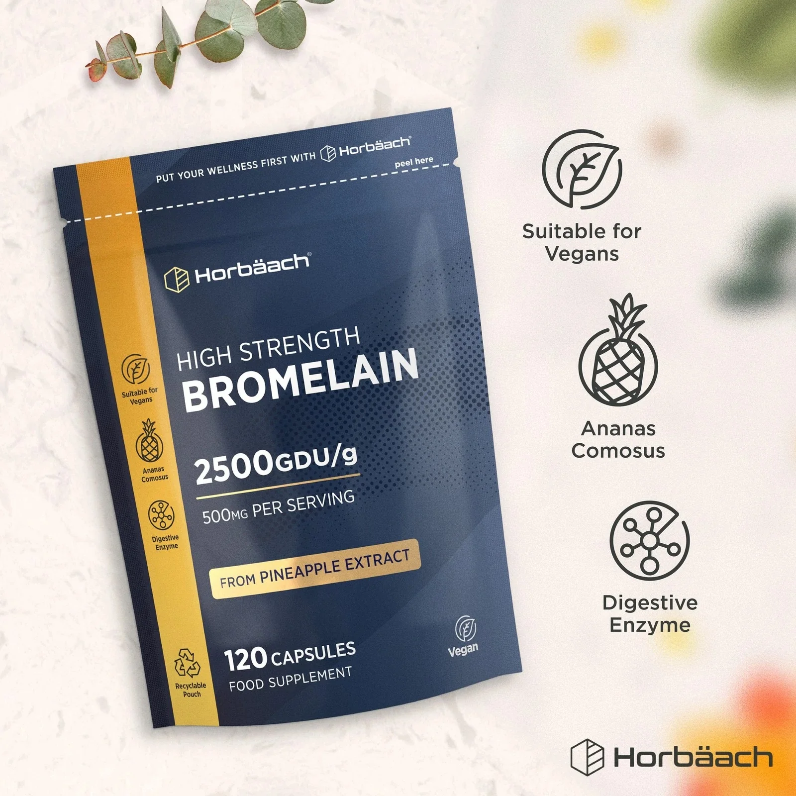 Bromelain 2500 GDU | 120 Capsules - Image 5