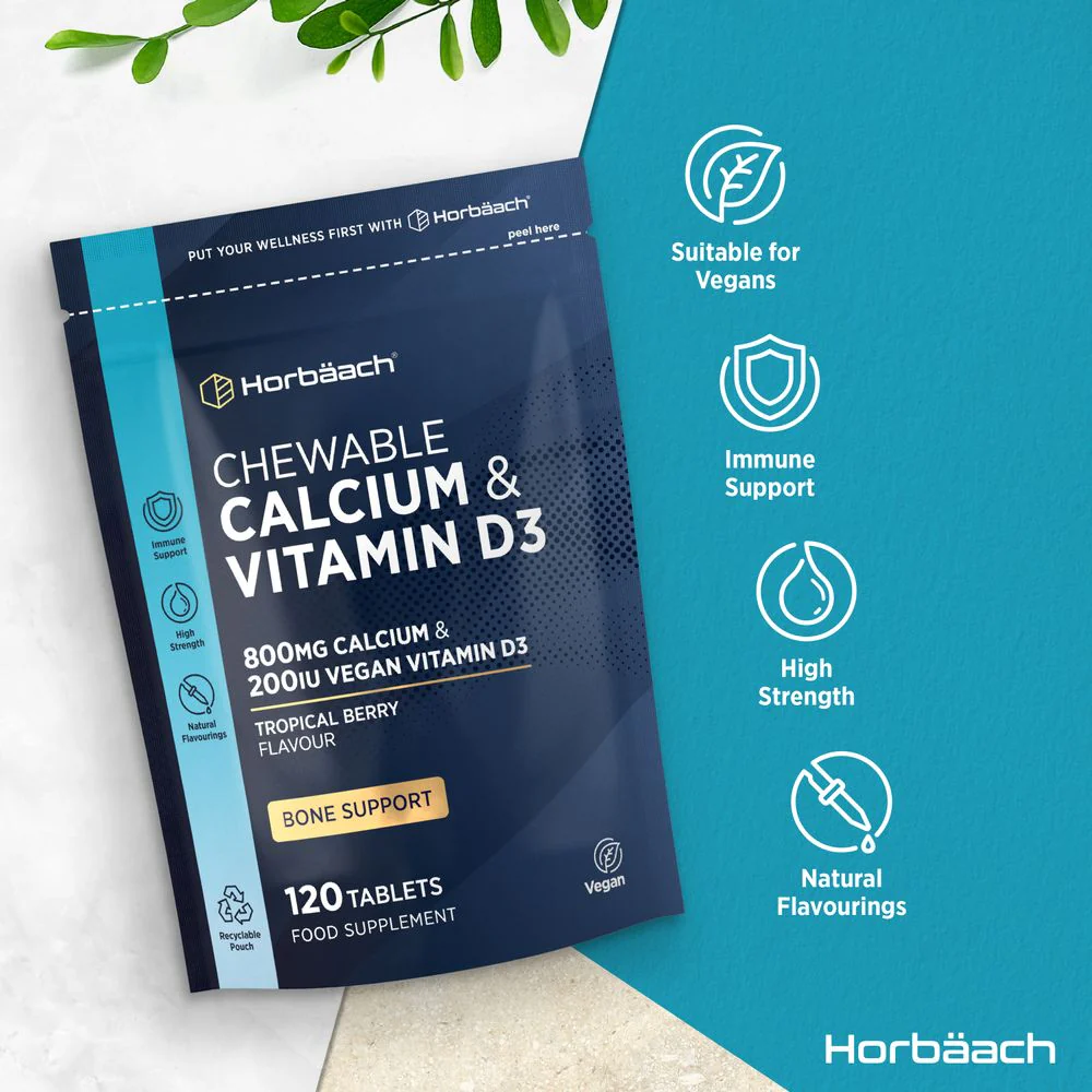 Calcium 800 mg and Vitamin D3 200 IU | 60 Chewable Tablets - Image 5
