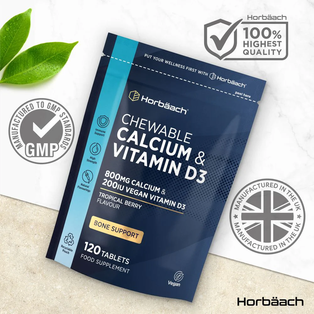 Calcium 800 mg and Vitamin D3 200 IU | 60 Chewable Tablets - Image 6