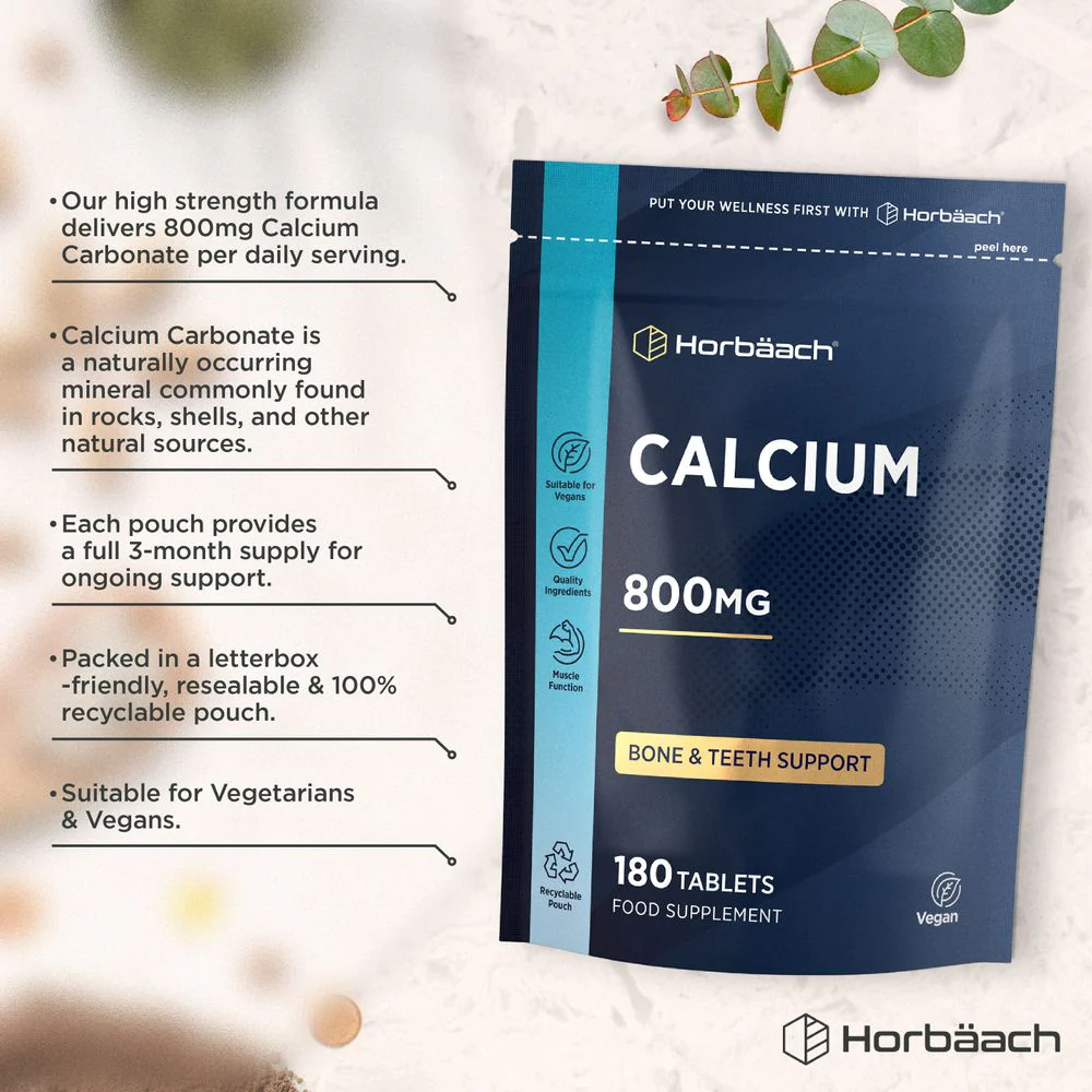 Calcium Carbonate 800 mg | 180 Tablets - Image 3