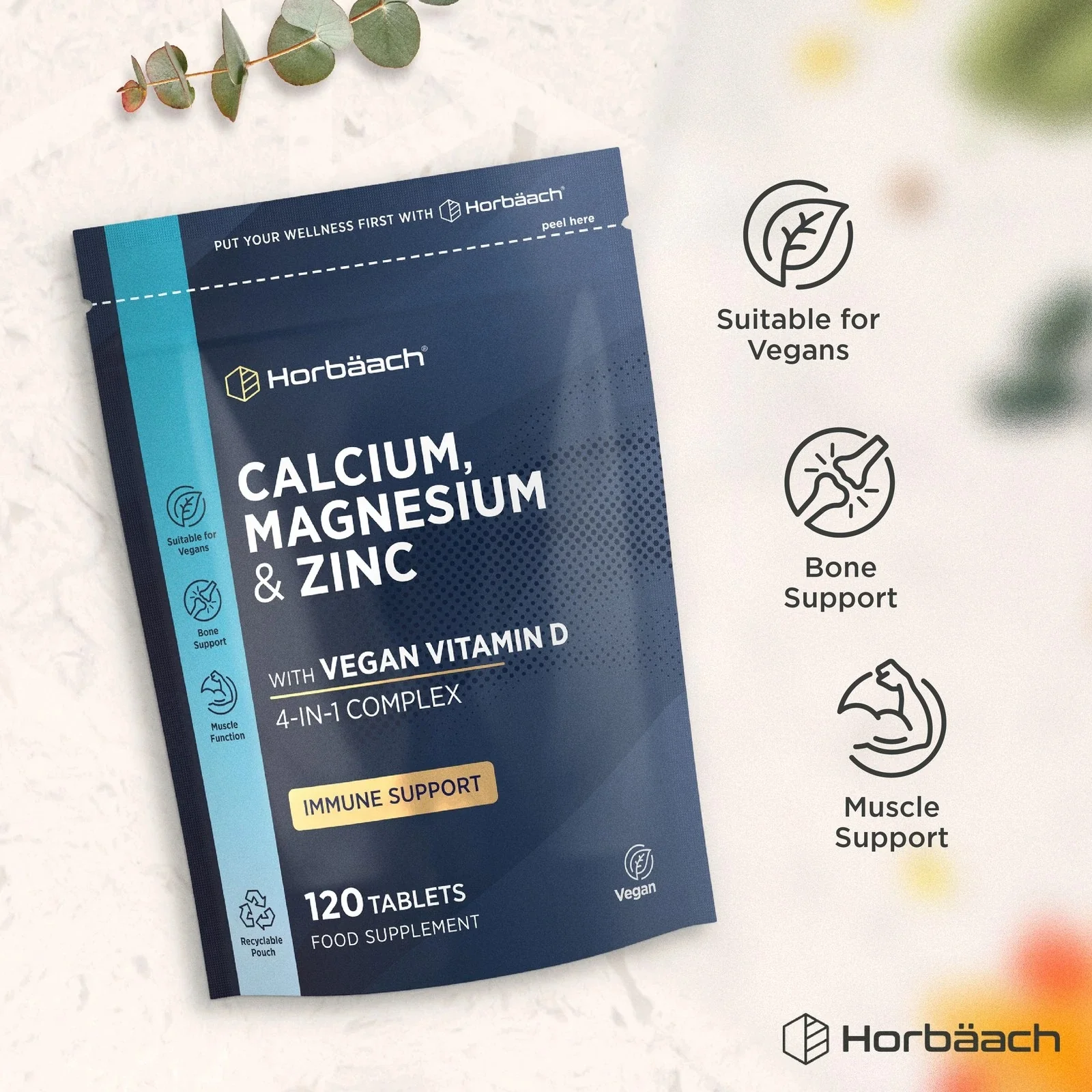Calcium Magnesium Zinc & Vitamin D Complex | 120 Tablets - Image 5