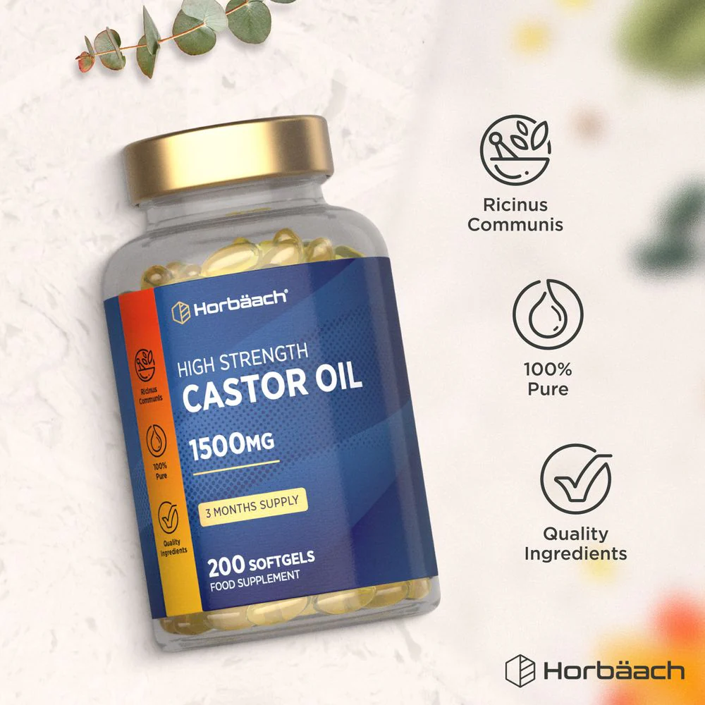 Castor Oil 1500 mg | 200 Softgels - Image 5