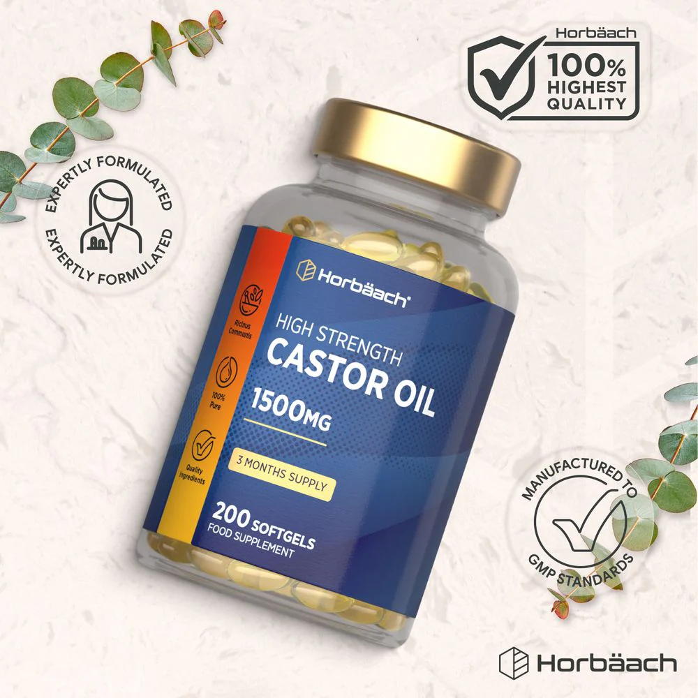 Castor Oil 1500 mg | 200 Softgels - Image 6