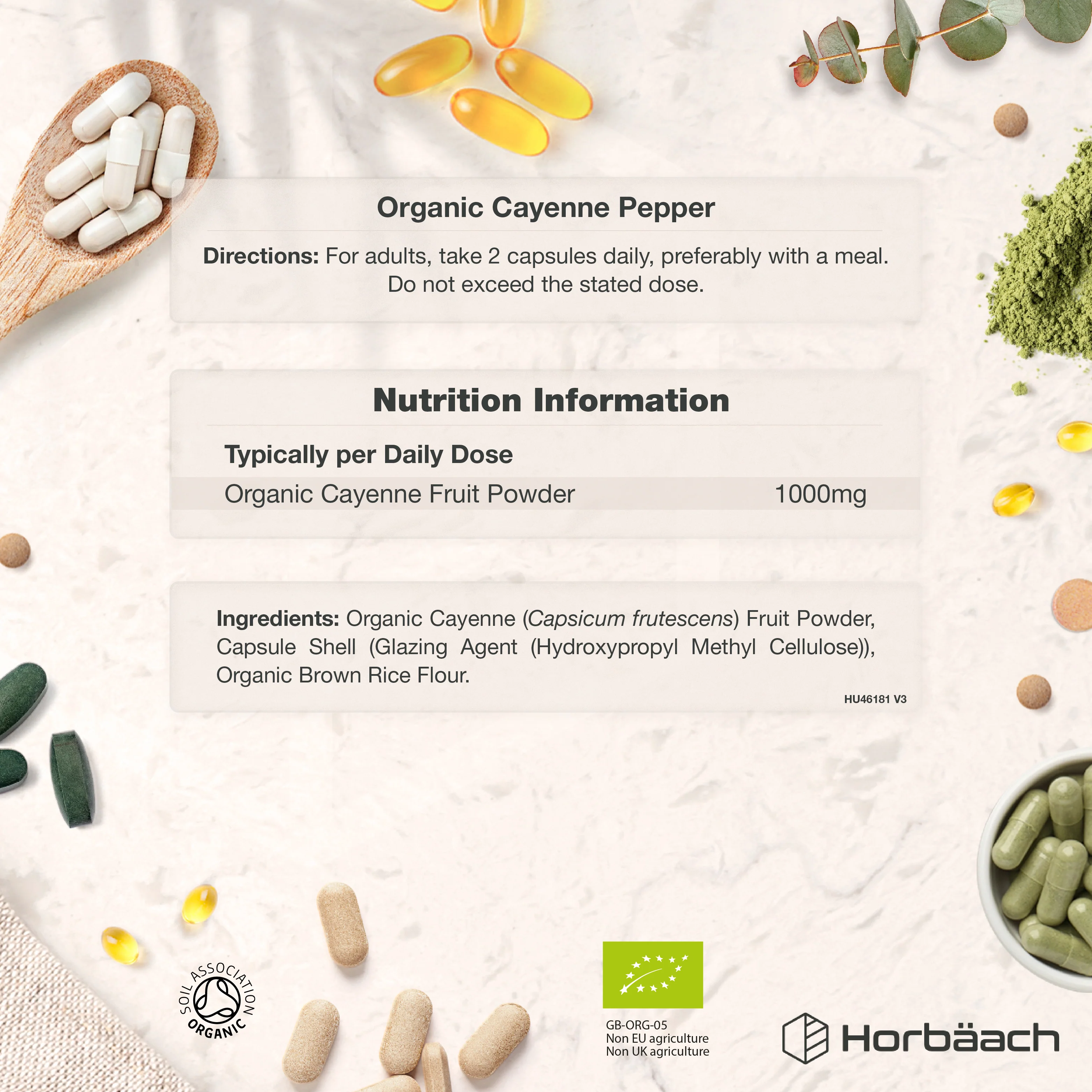 Cayenne Pepper 1000 mg | Organic | 90 Capsules - Image 3