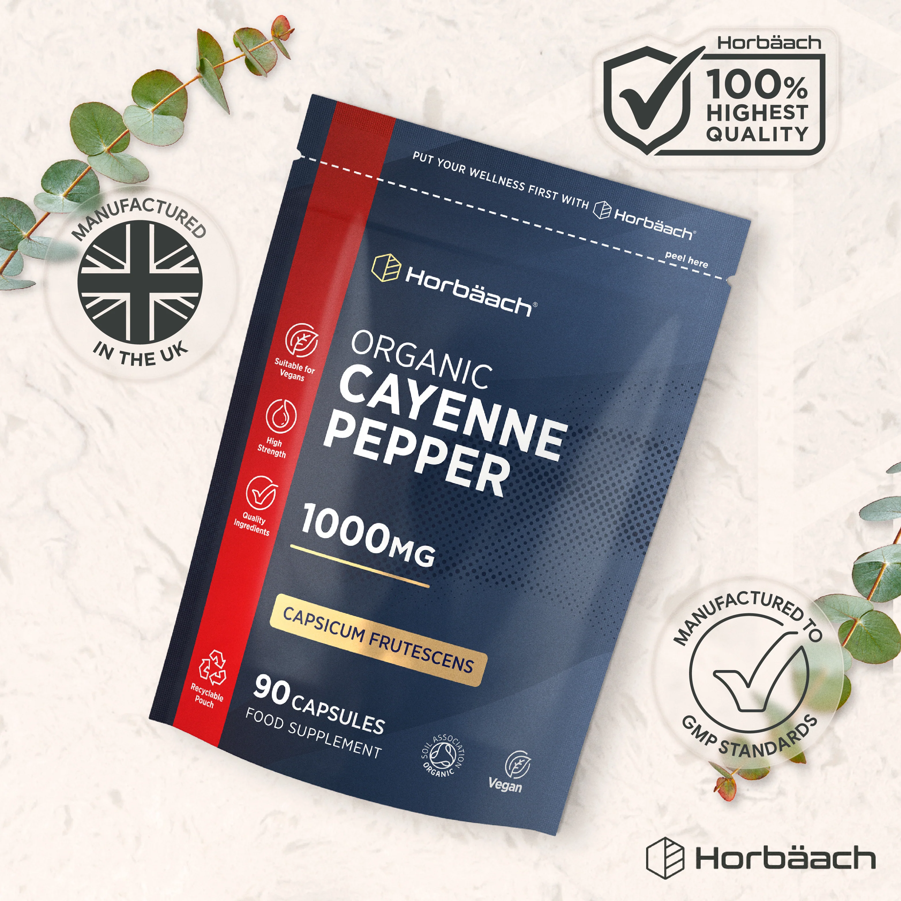 Cayenne Pepper 1000 mg | Organic | 90 Capsules - Image 6