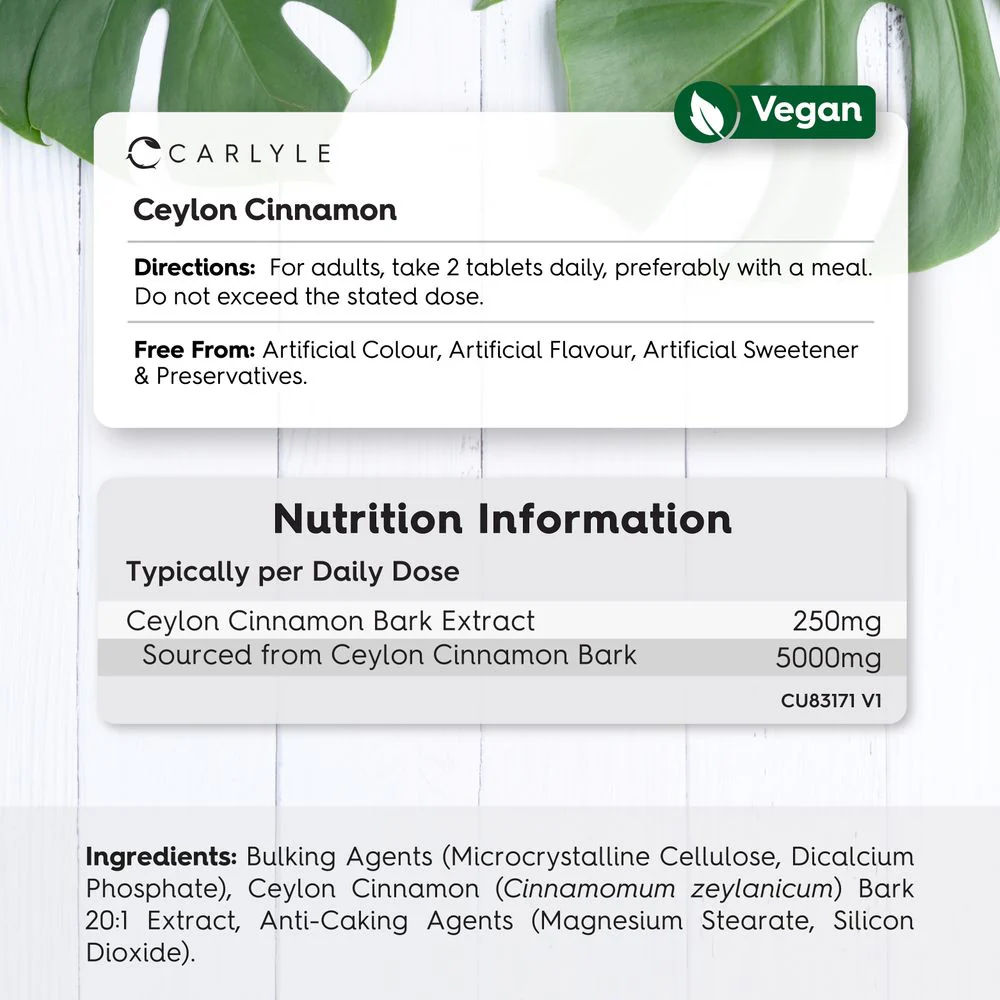 Ceylon Cinnamon 5000 mg | 180 Tablets - Image 4