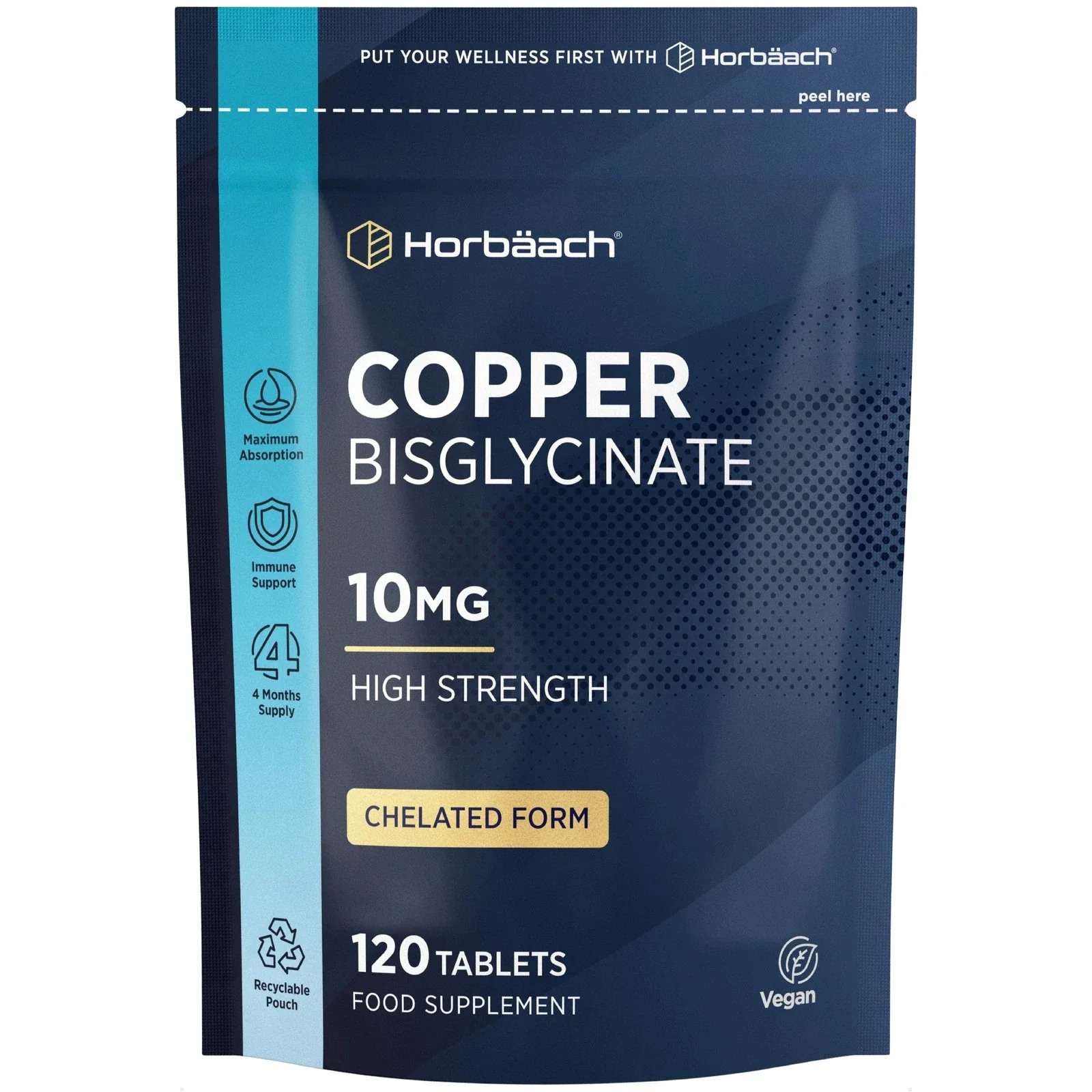 Copper Bisglycinate 10 mg | 120 Tablets
