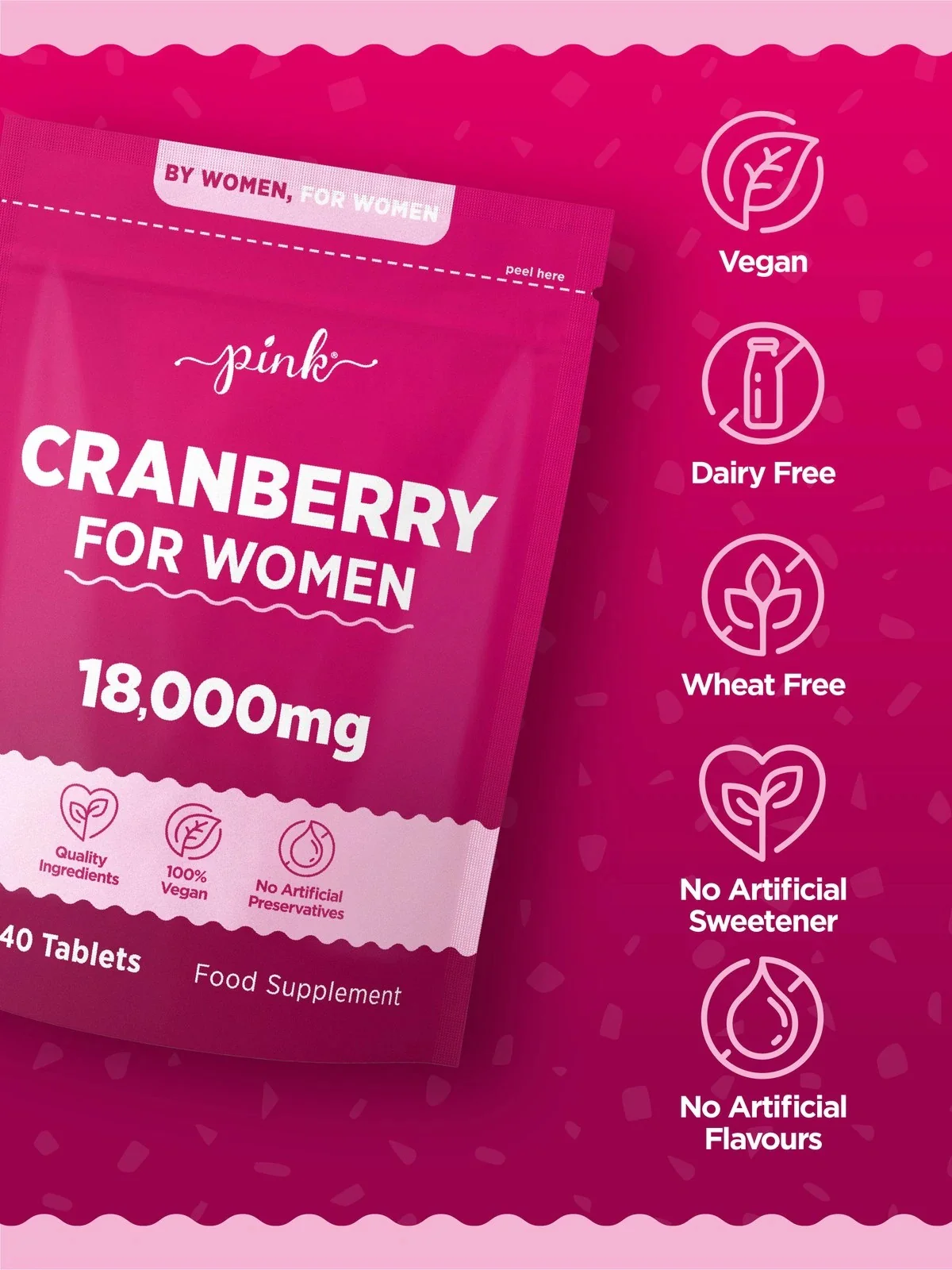 Cranberry 18,000 mg for Women | 240 Tablets - Image 6