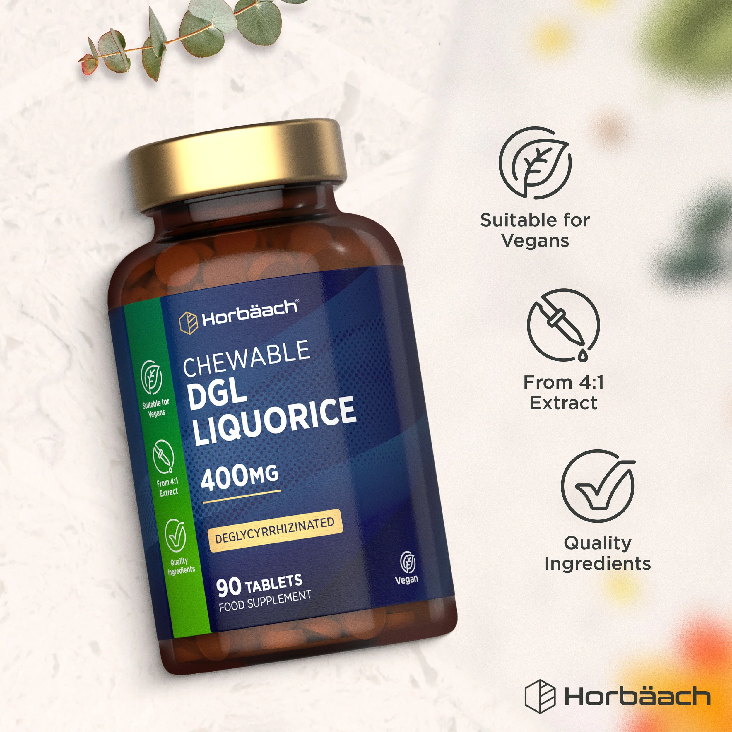 DGL Licorice 400 mg | 90 Chewable Tablets - Image 5