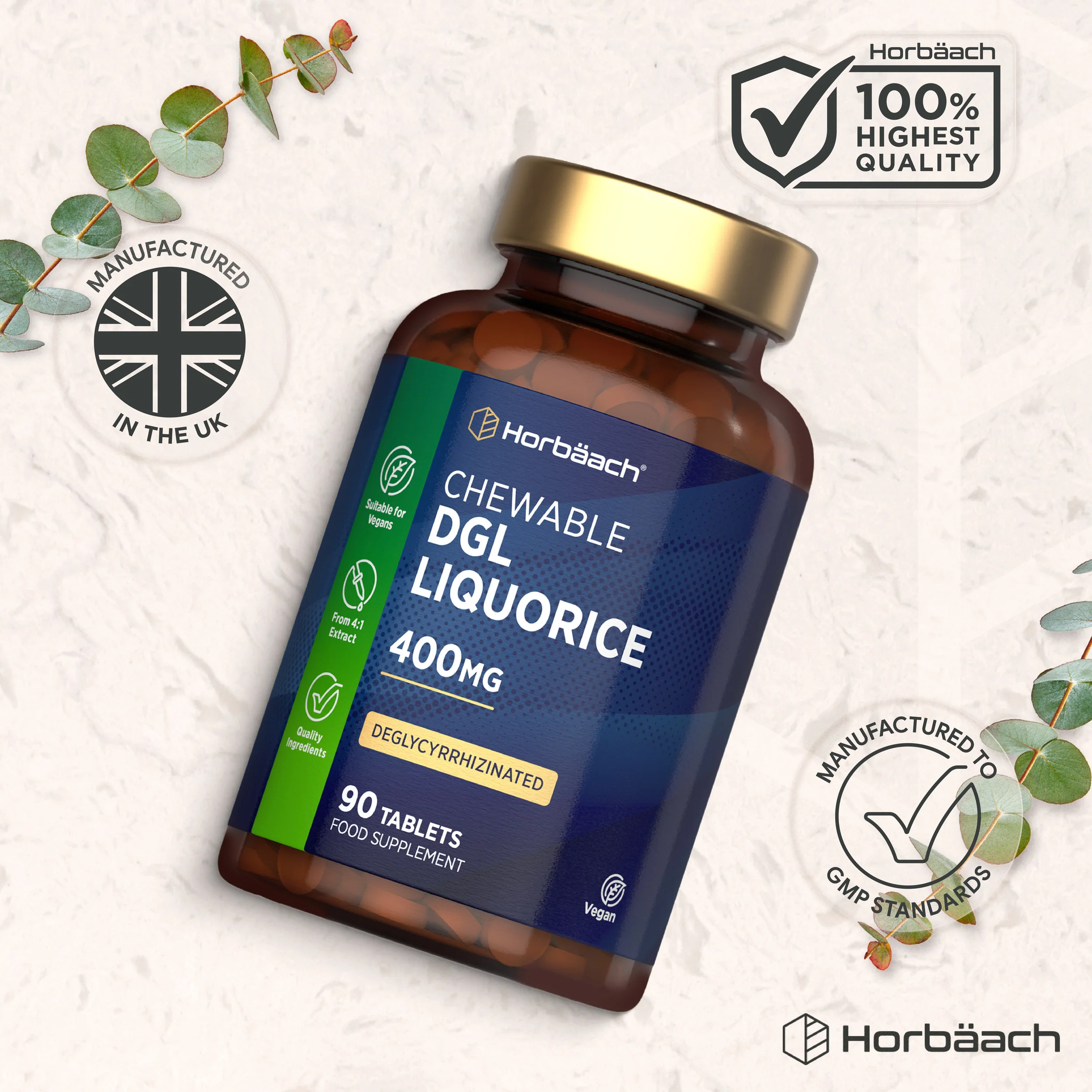 DGL Licorice 400 mg | 90 Chewable Tablets - Image 6