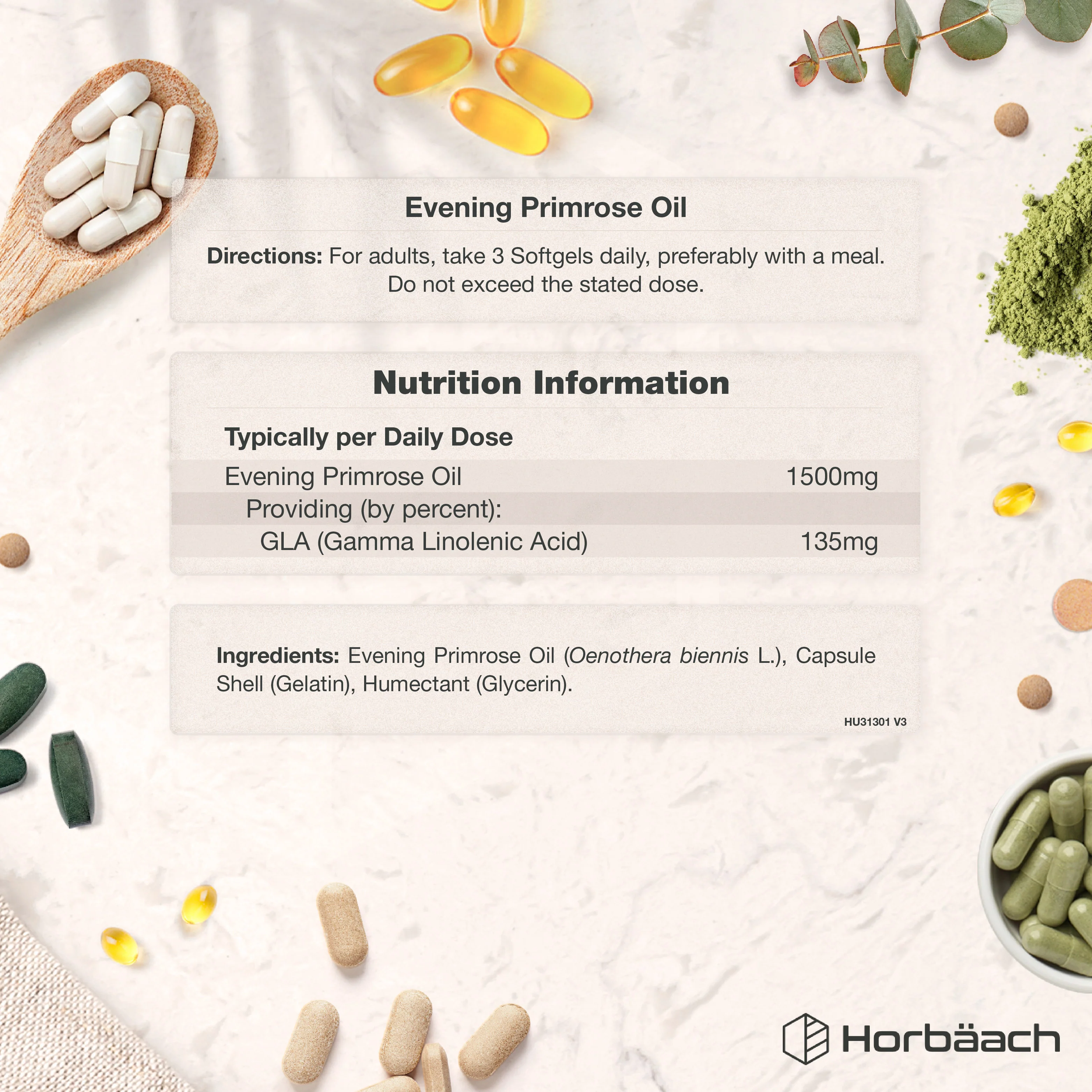 Evening Primrose Oil 1500 mg | 120 Softgels - Image 3