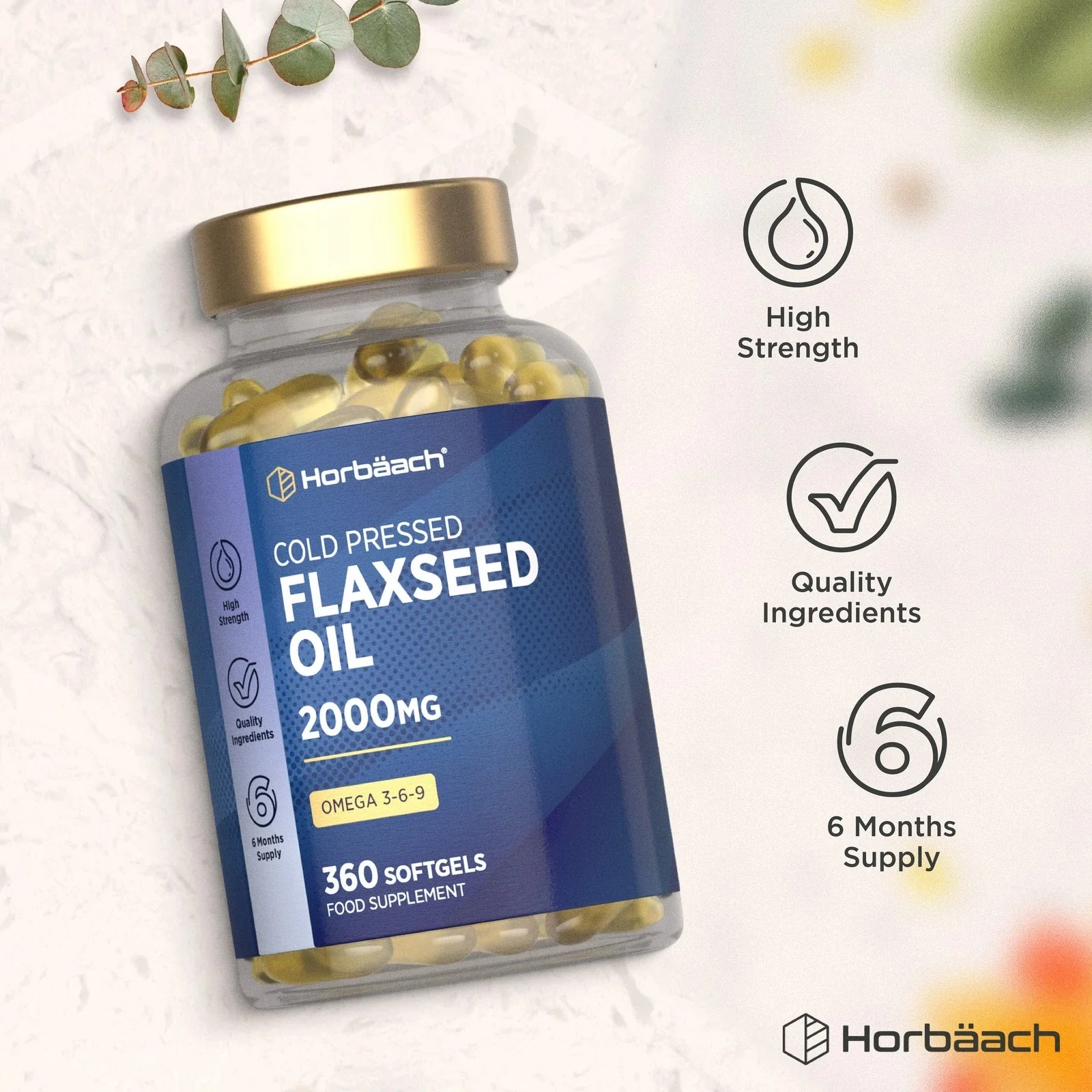 Flaxseed Oil 2000 mg | 360 Softgels - Image 5