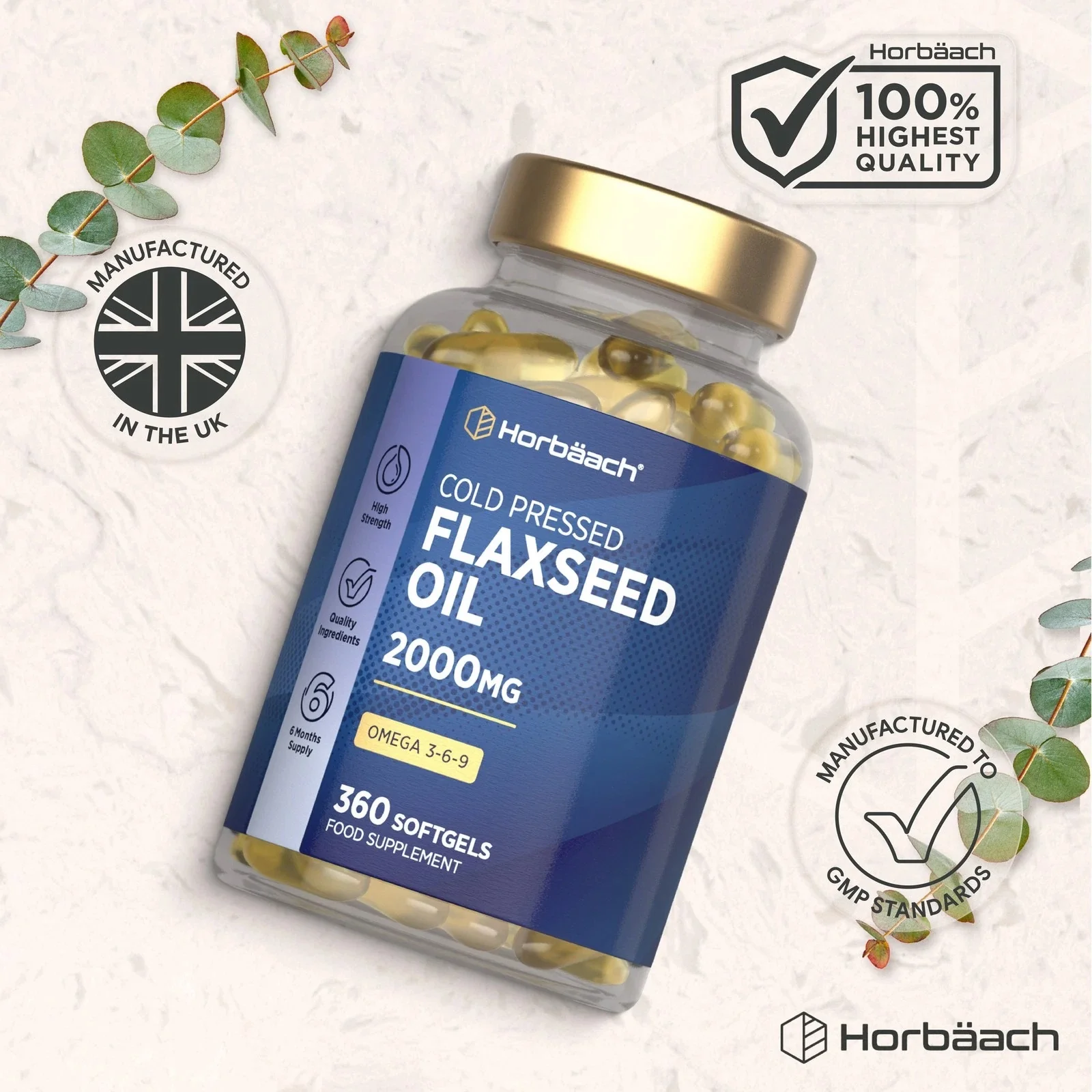 Flaxseed Oil 2000 mg | 360 Softgels - Image 6