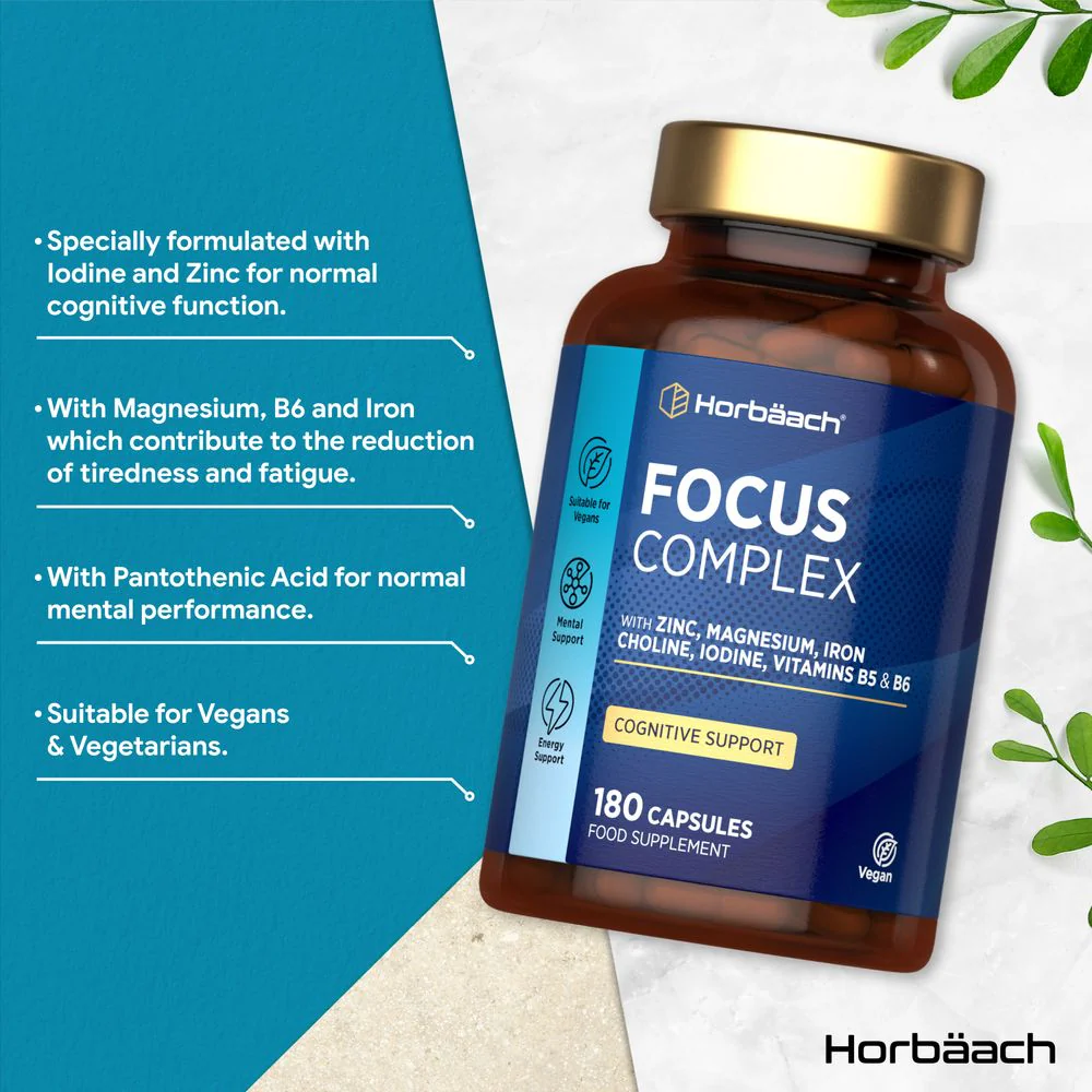 Focus Complex with Cognitive Support | 180 Capsules - Image 2
