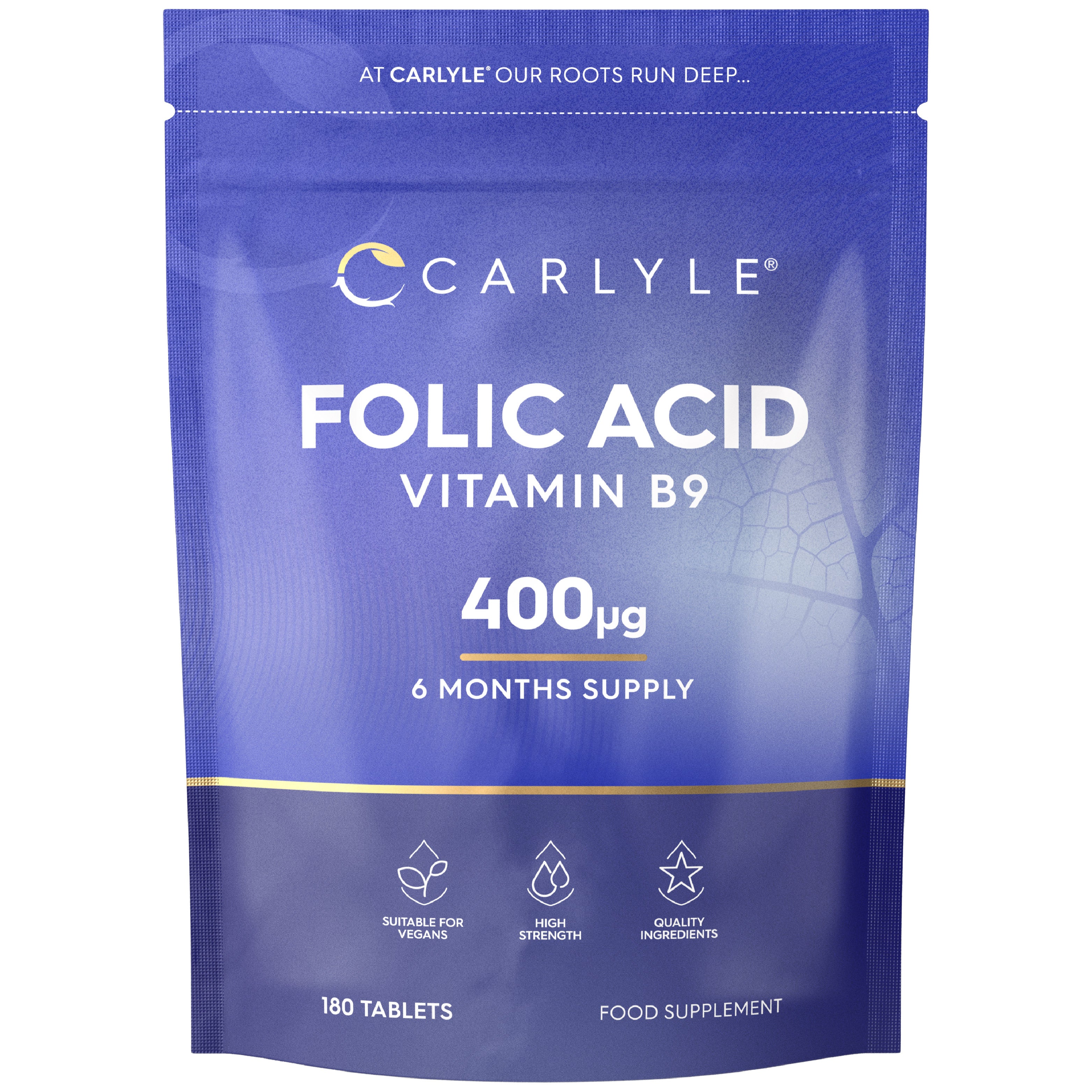Folic Acid 400 ug | 180 Tablets