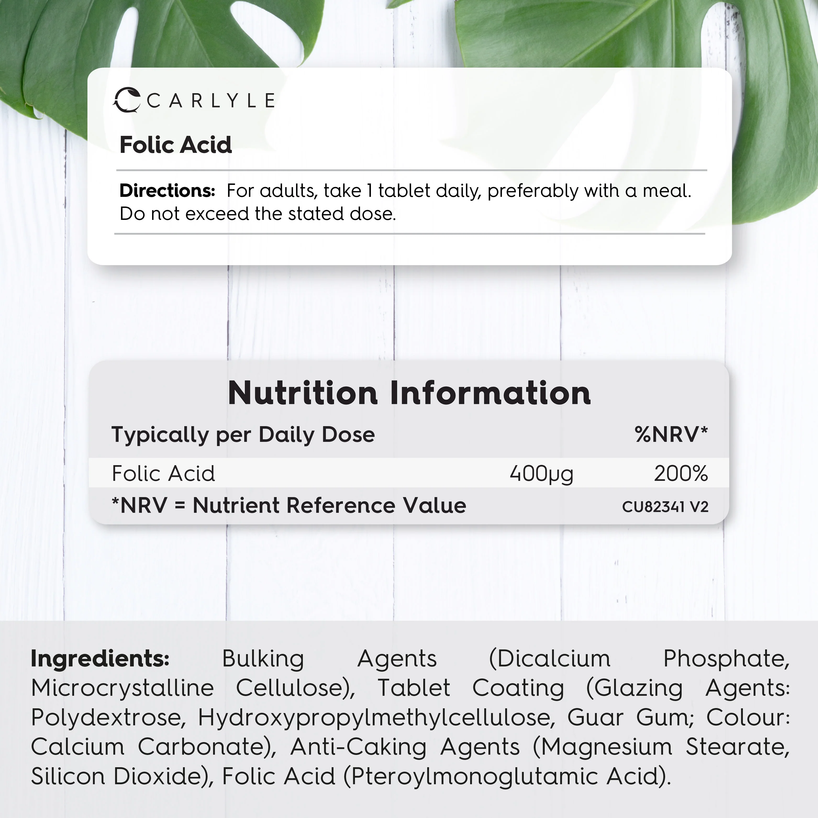 Folic Acid 400 ug | 180 Tablets - Image 3