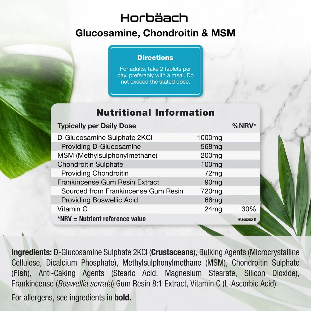 Glucosamine and Chondroitin MSM Complex | 120 Tablets - Image 3