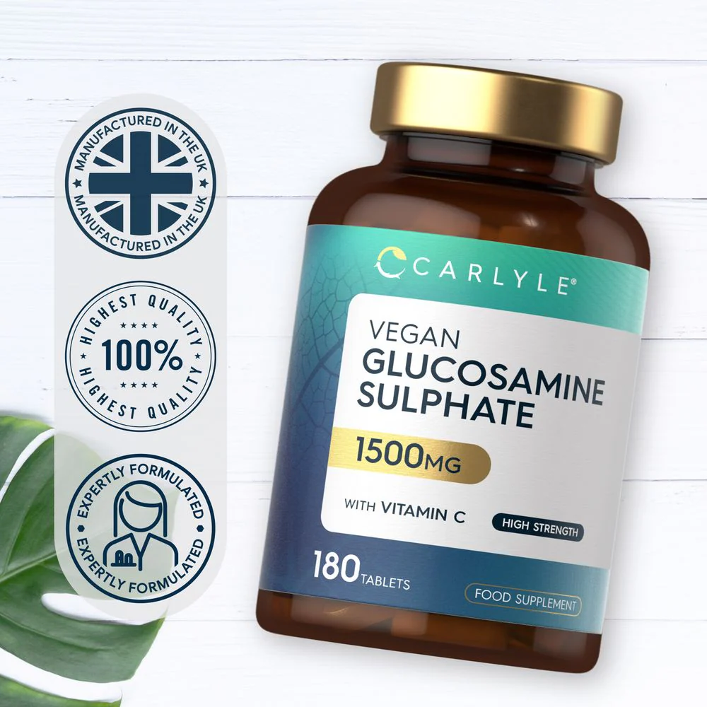 Glucosamine Sulphate 2KCl 1500 mg with Vitamin C | Vegan | 180 Tablets - Image 4