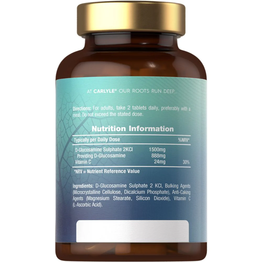 Glucosamine Sulphate 2KCl 1500 mg with Vitamin C | Vegan | 180 Tablets - Image 5