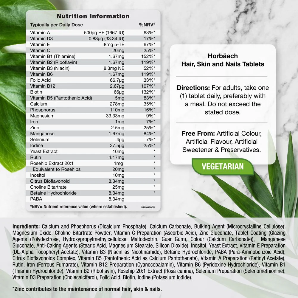 Hair Skin and Nails Complex | 120 Tablets - Image 6