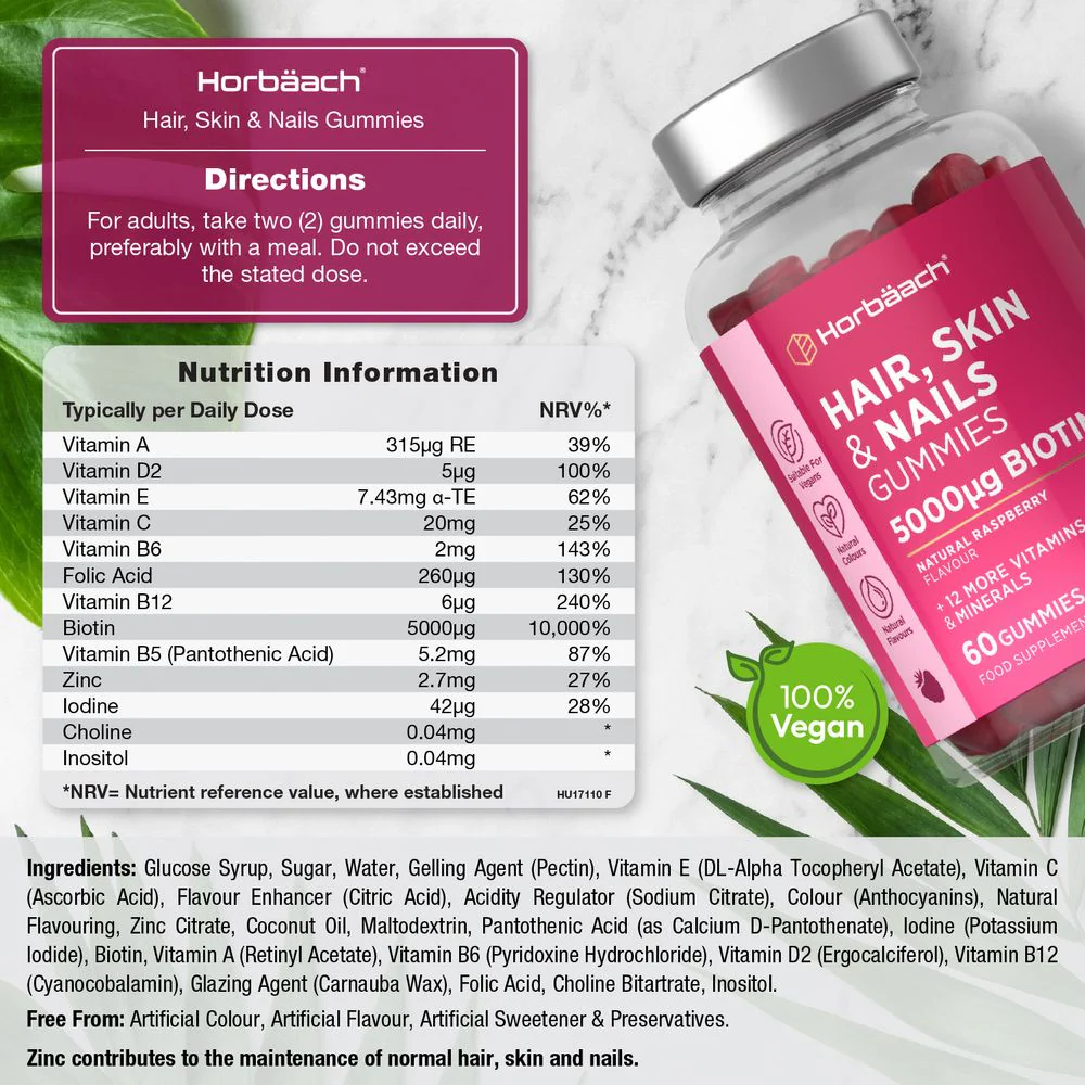 Hair Skin and Nails Complex | 60 Gummies - Image 3