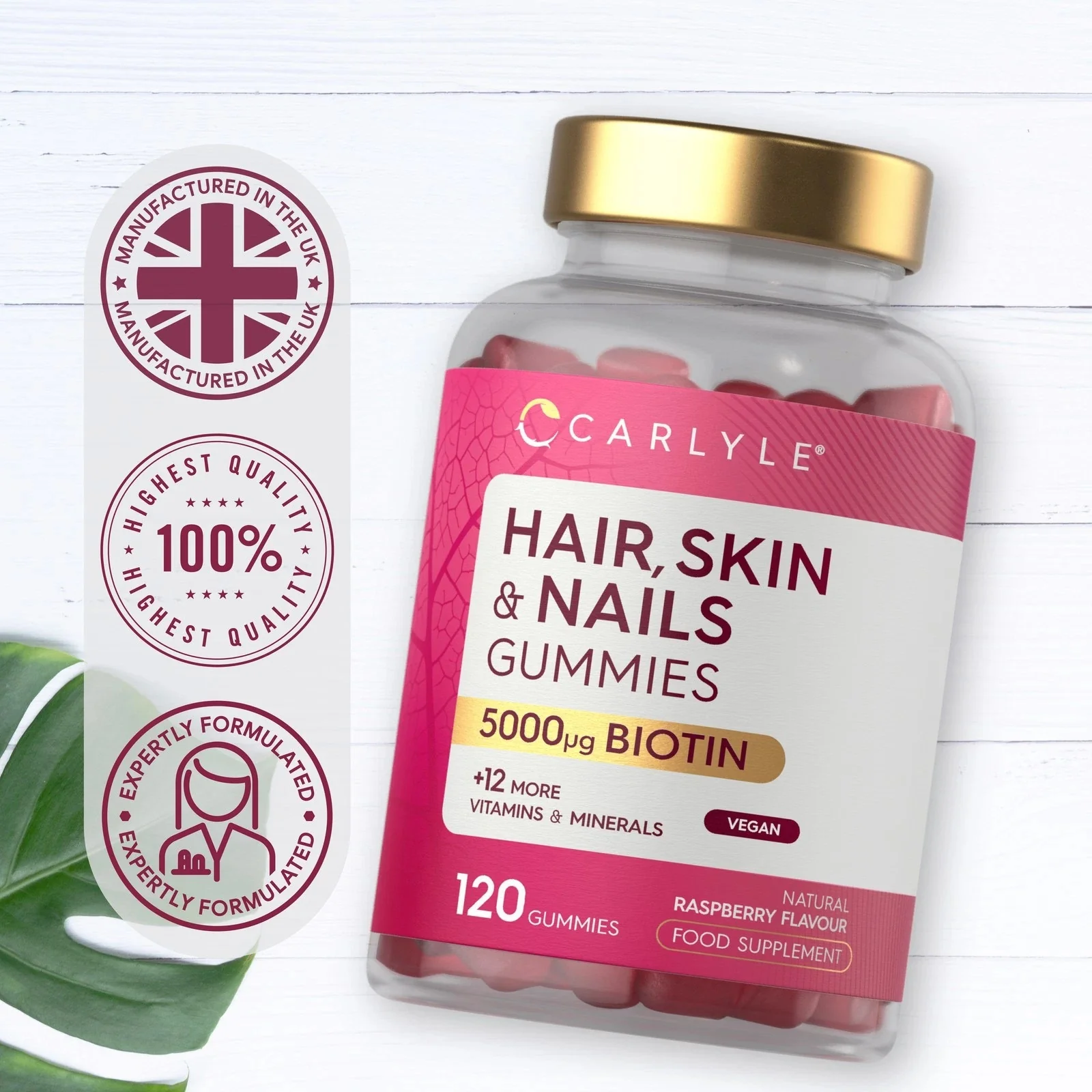 Hair Skin and Nails Vitamins | 120 Gummies - Image 4