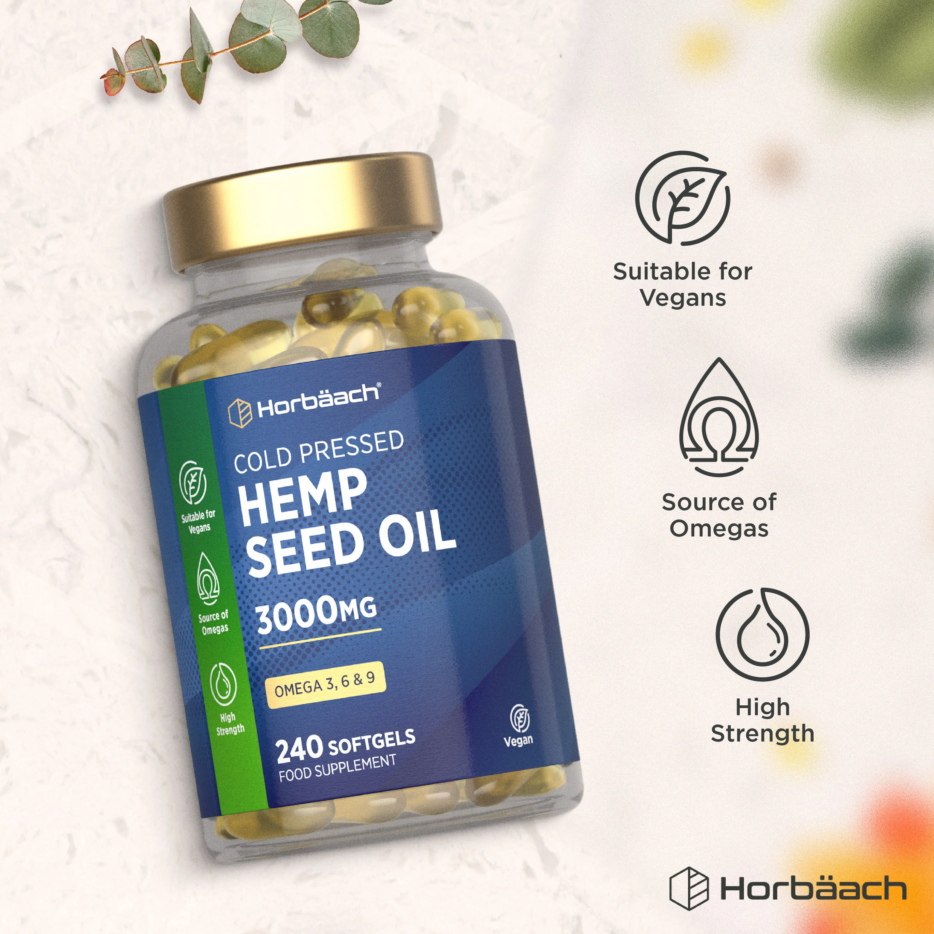 Hemp Seed Oil 3000 mg | 240 Softgels - Image 4