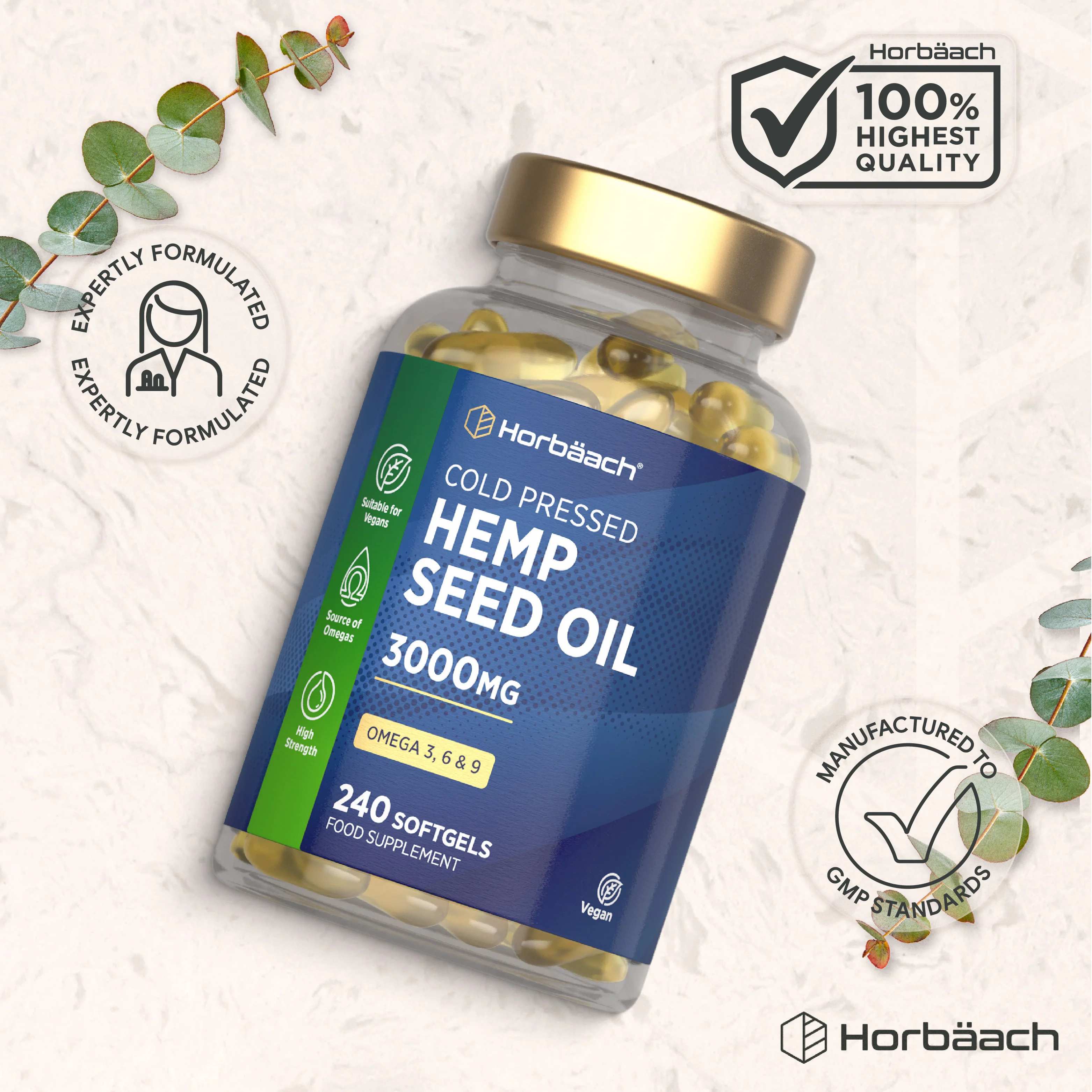 Hemp Seed Oil 3000 mg | 240 Softgels - Image 5