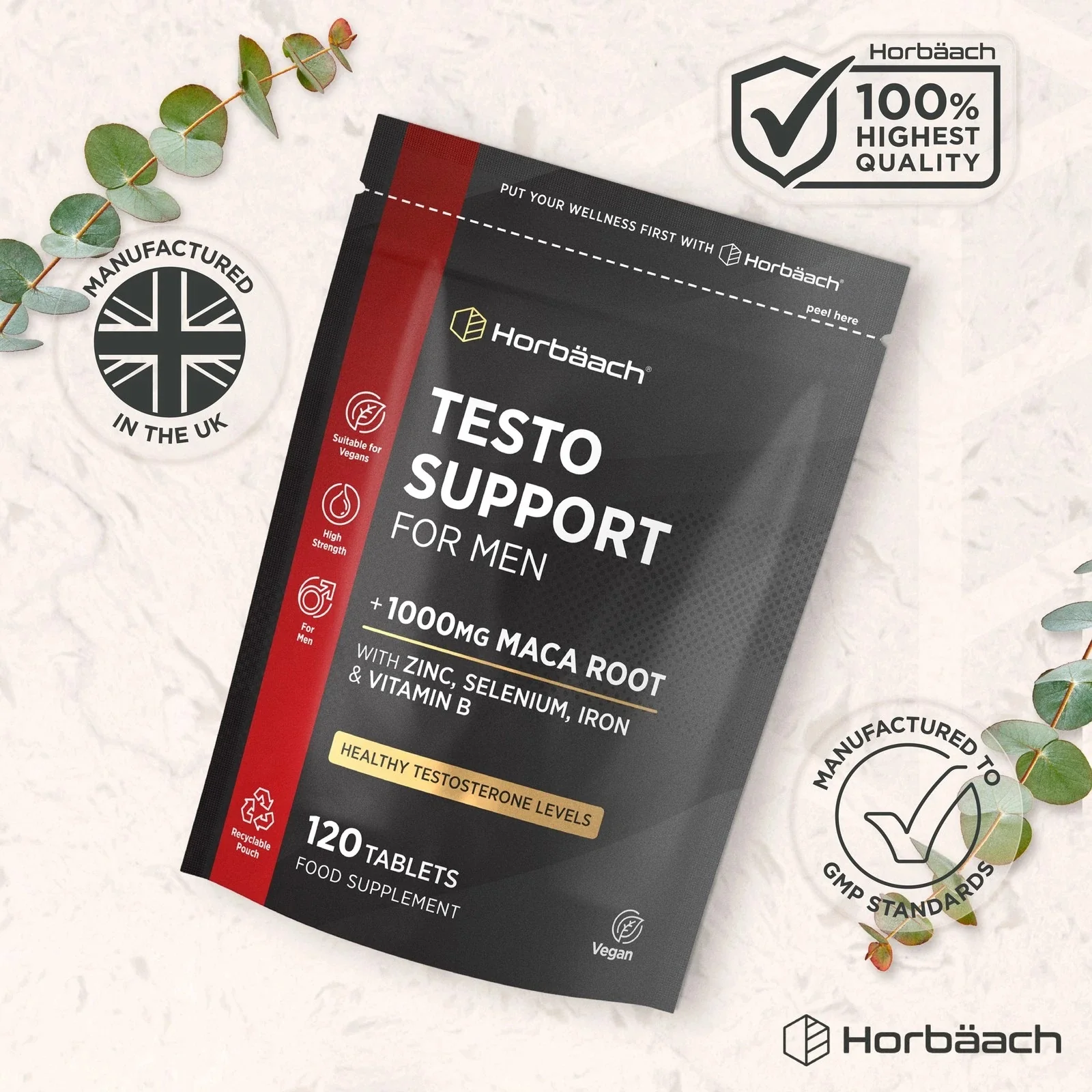 Testosterone Support Complex for Men | 120 Tablets - Image 6