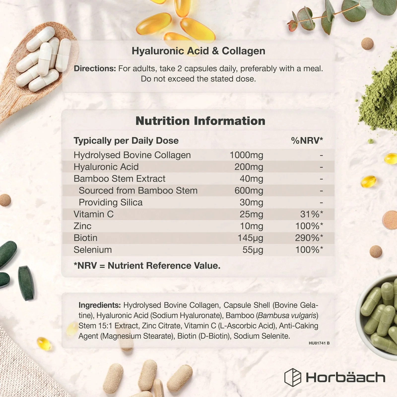 Hyaluronic Acid Complex with Collagen | 180 Capsules - Image 3
