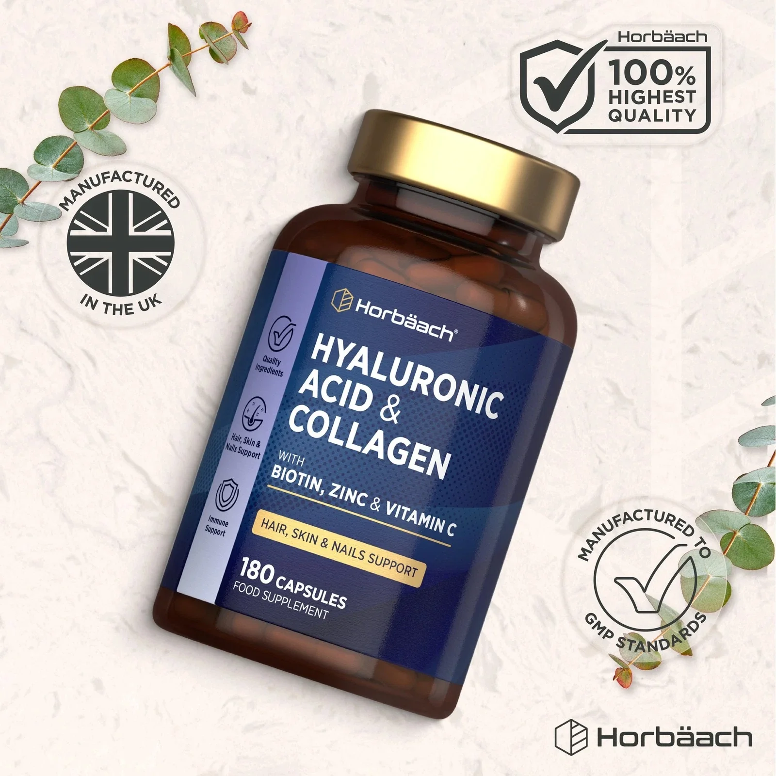 Hyaluronic Acid Complex with Collagen | 180 Capsules - Image 6