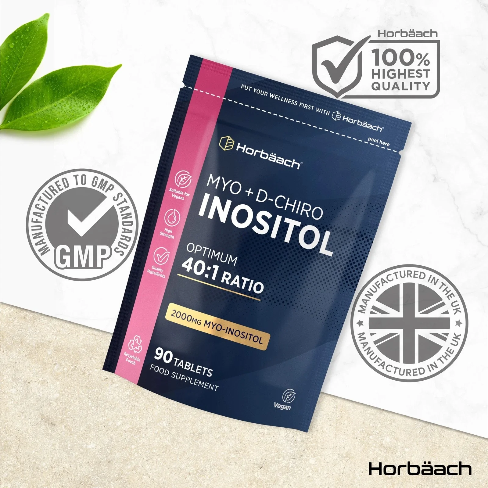 Myo Inositol + D Chiro Inositol Complex | 90 Tablets - Image 5