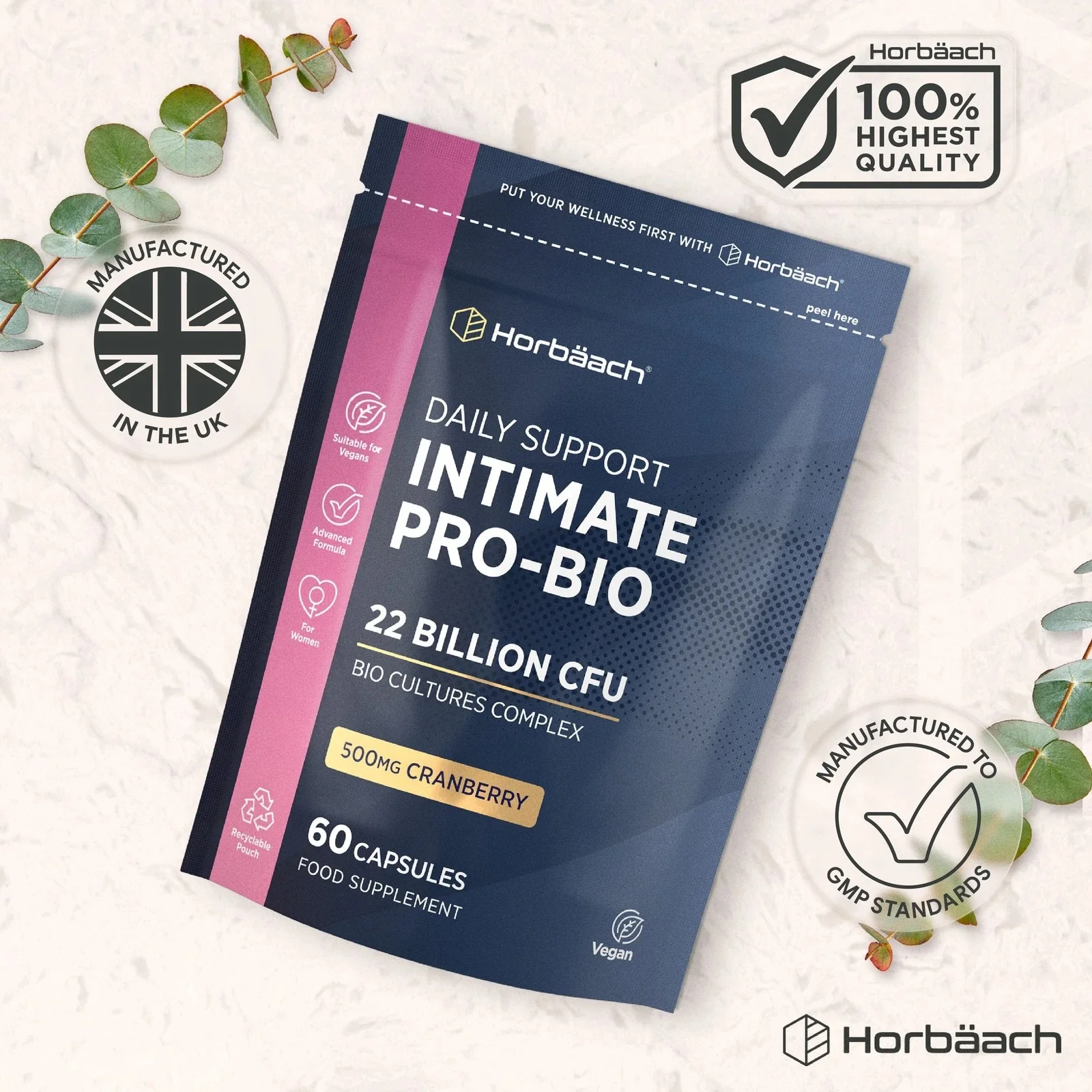 Intimate ProBio for Women 22 Billion CFU with Cranberry | 60 Capsules - Image 7